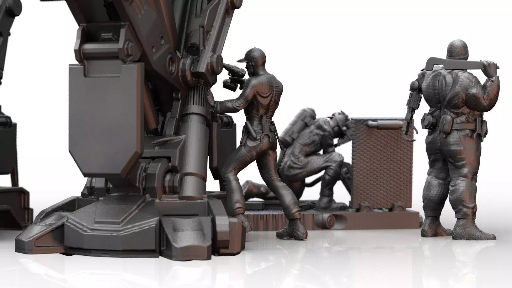 Scifi Technicians  3D print model_0