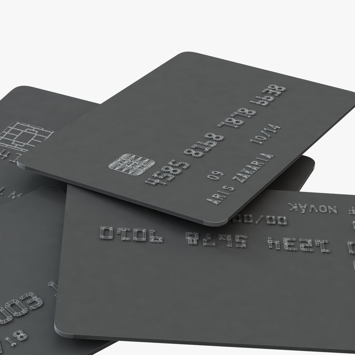 Credit Cards 3D model_3