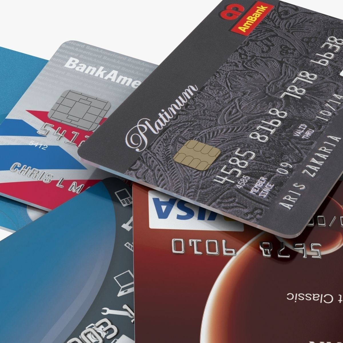 Credit Cards 3D model_9