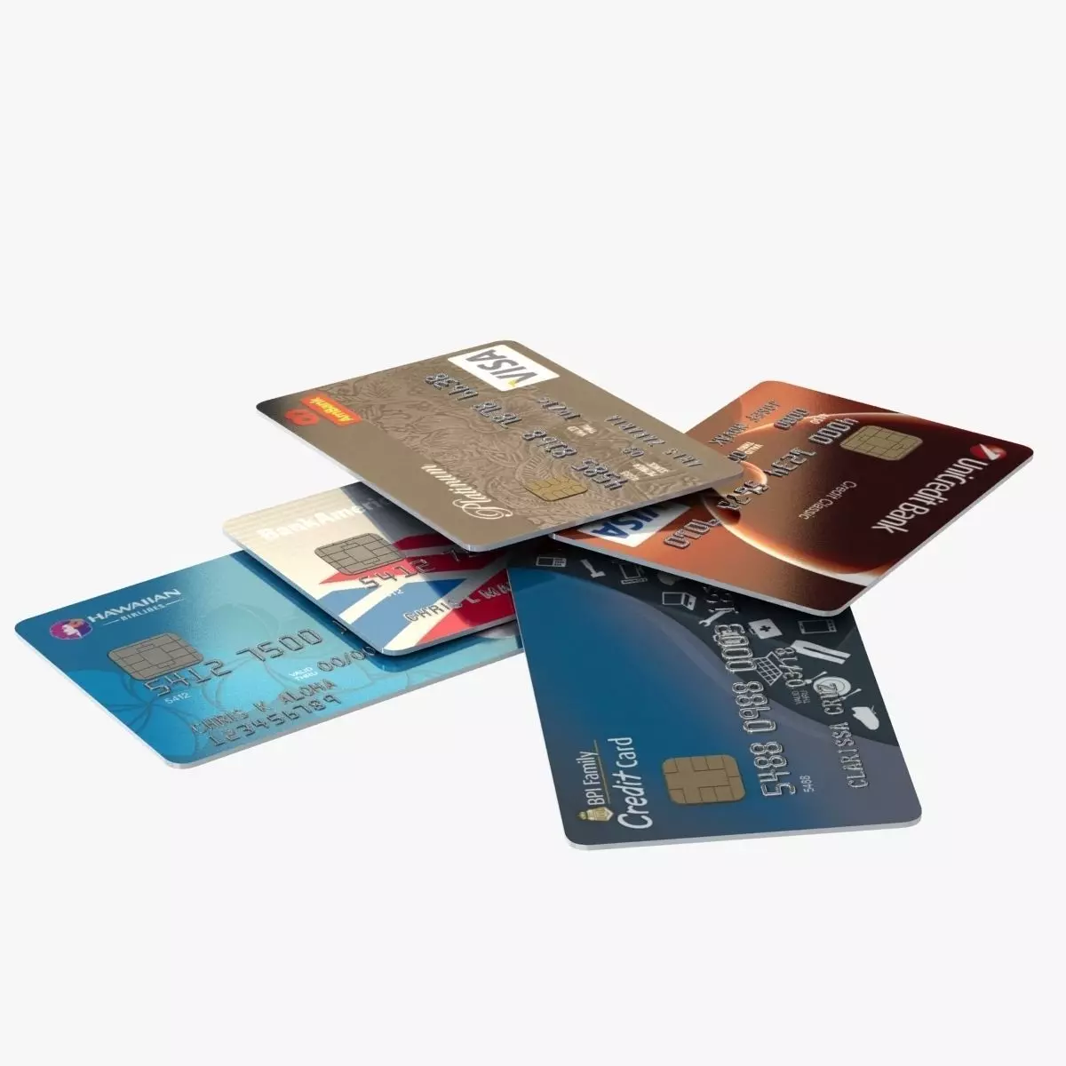 Credit Cards 3D model_0