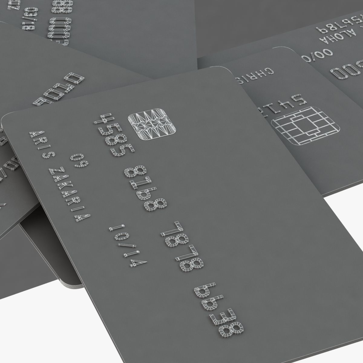 Credit Cards 3D model_5