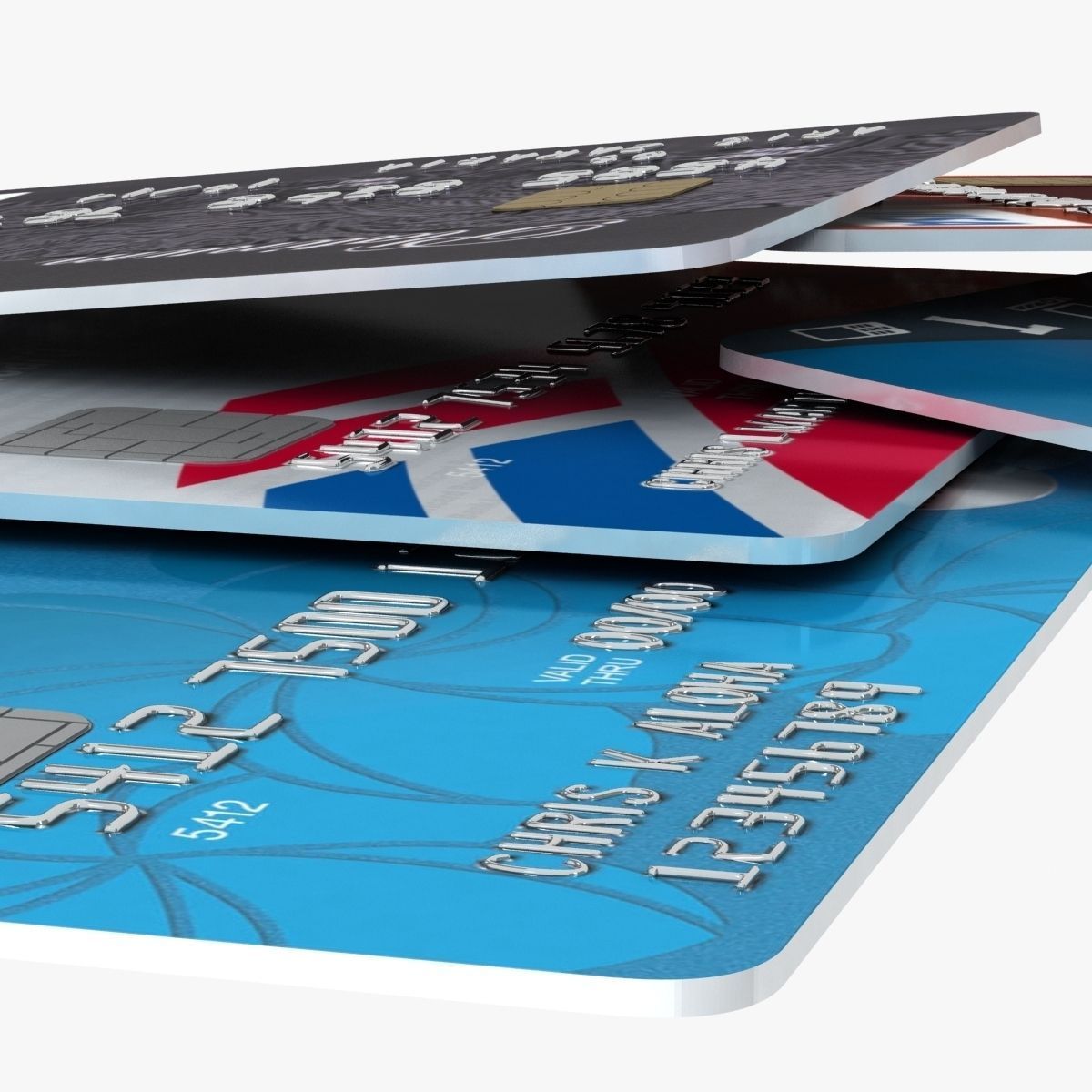 Credit Cards 3D model_10