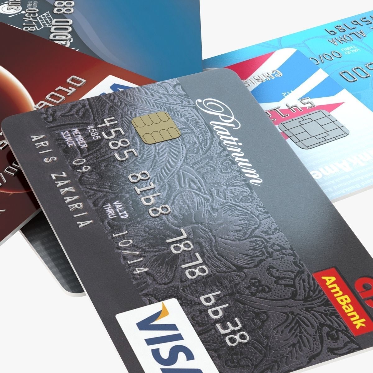 Credit Cards 3D model_8