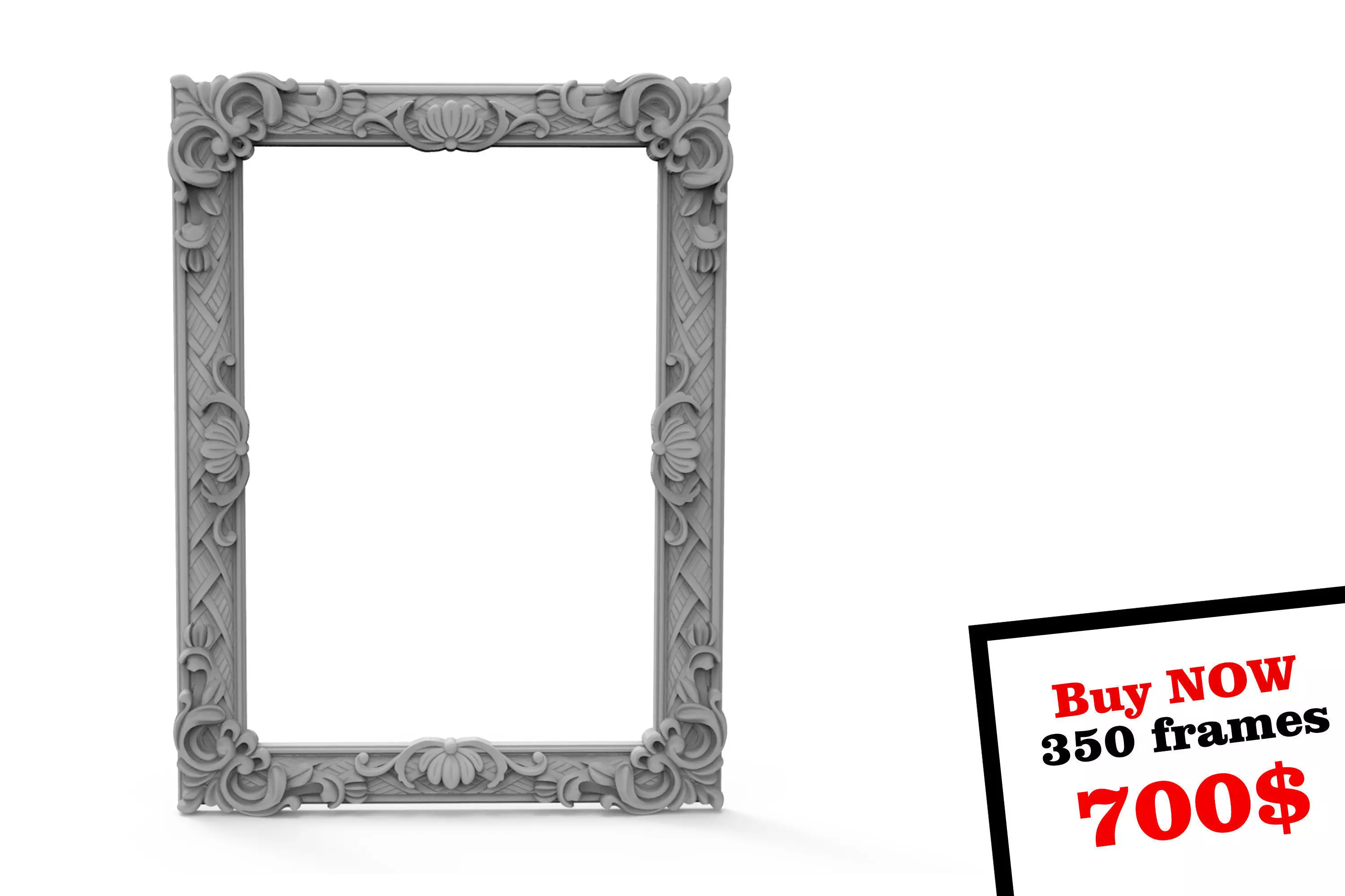Frame 1 ornate 3D print model_0