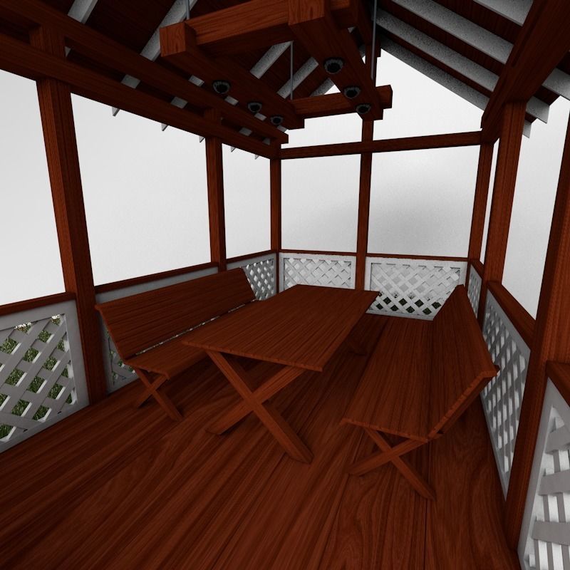 Arbor construction 3D model_2