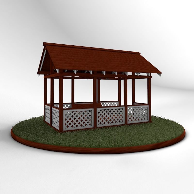 Arbor construction 3D model_1