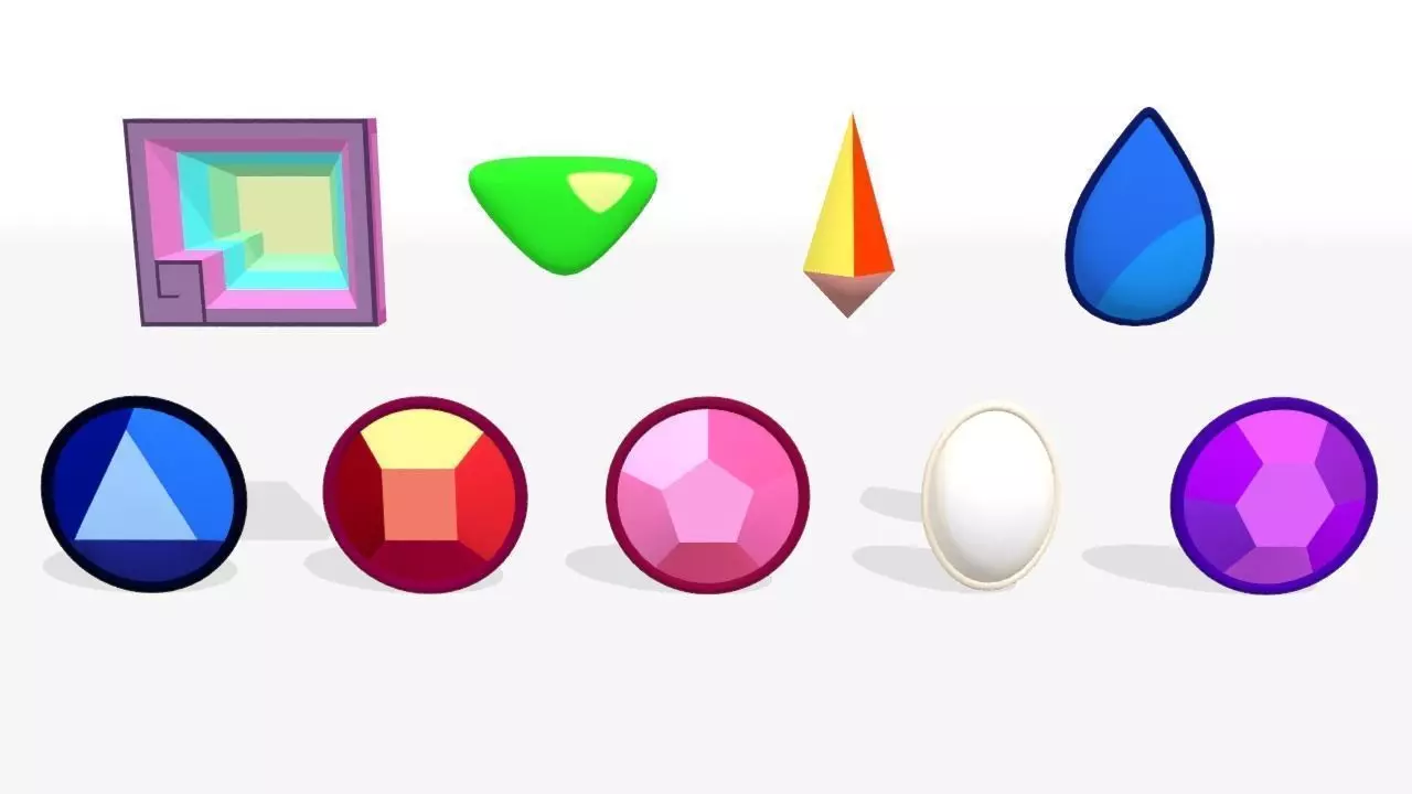 Steven Universe Gems Free low-poly 3D model