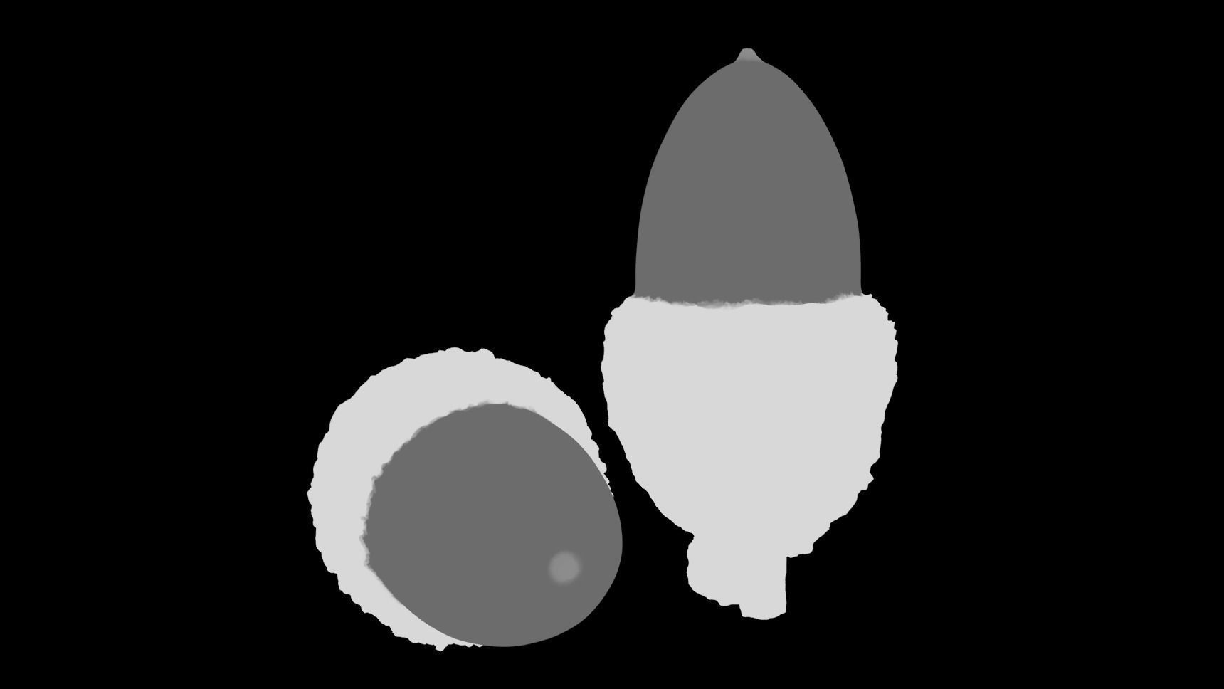 Acorn 4K Photoscanned Low-poly 3D model_14