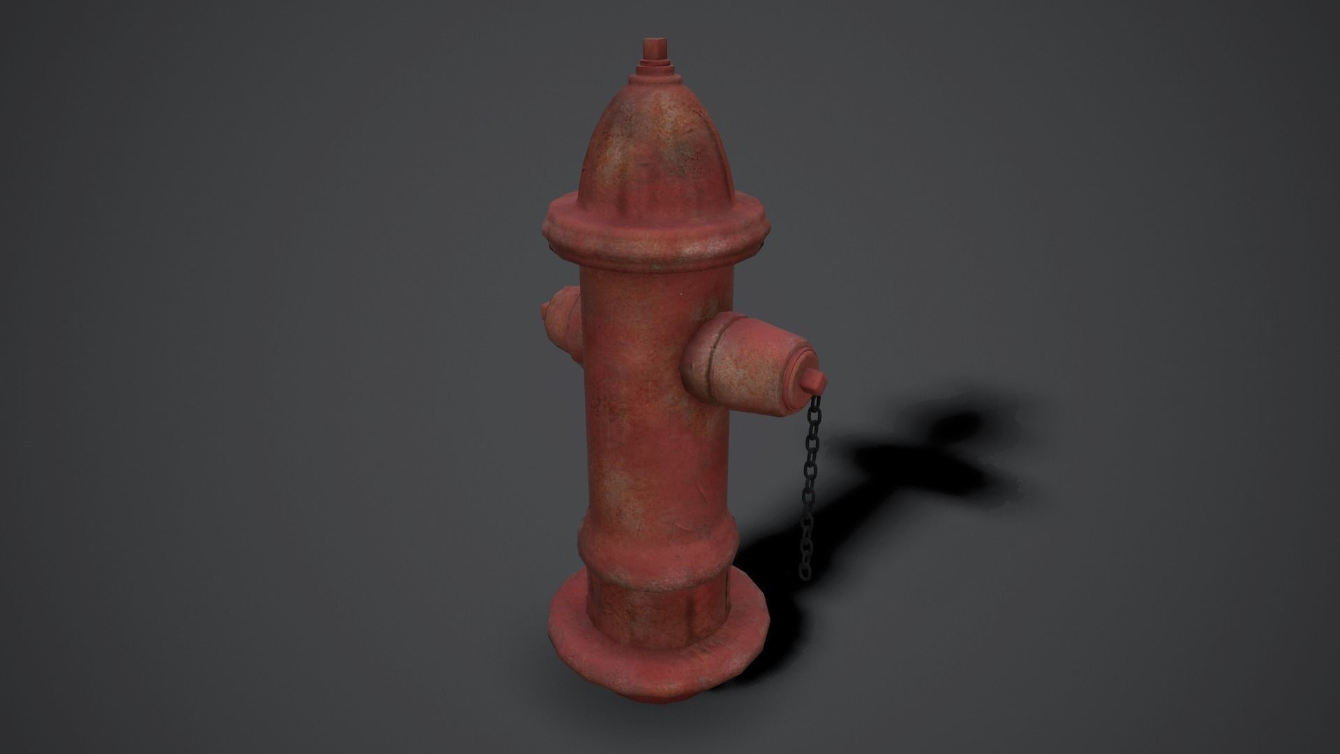 Street Hydrant Low-poly 3D model_2