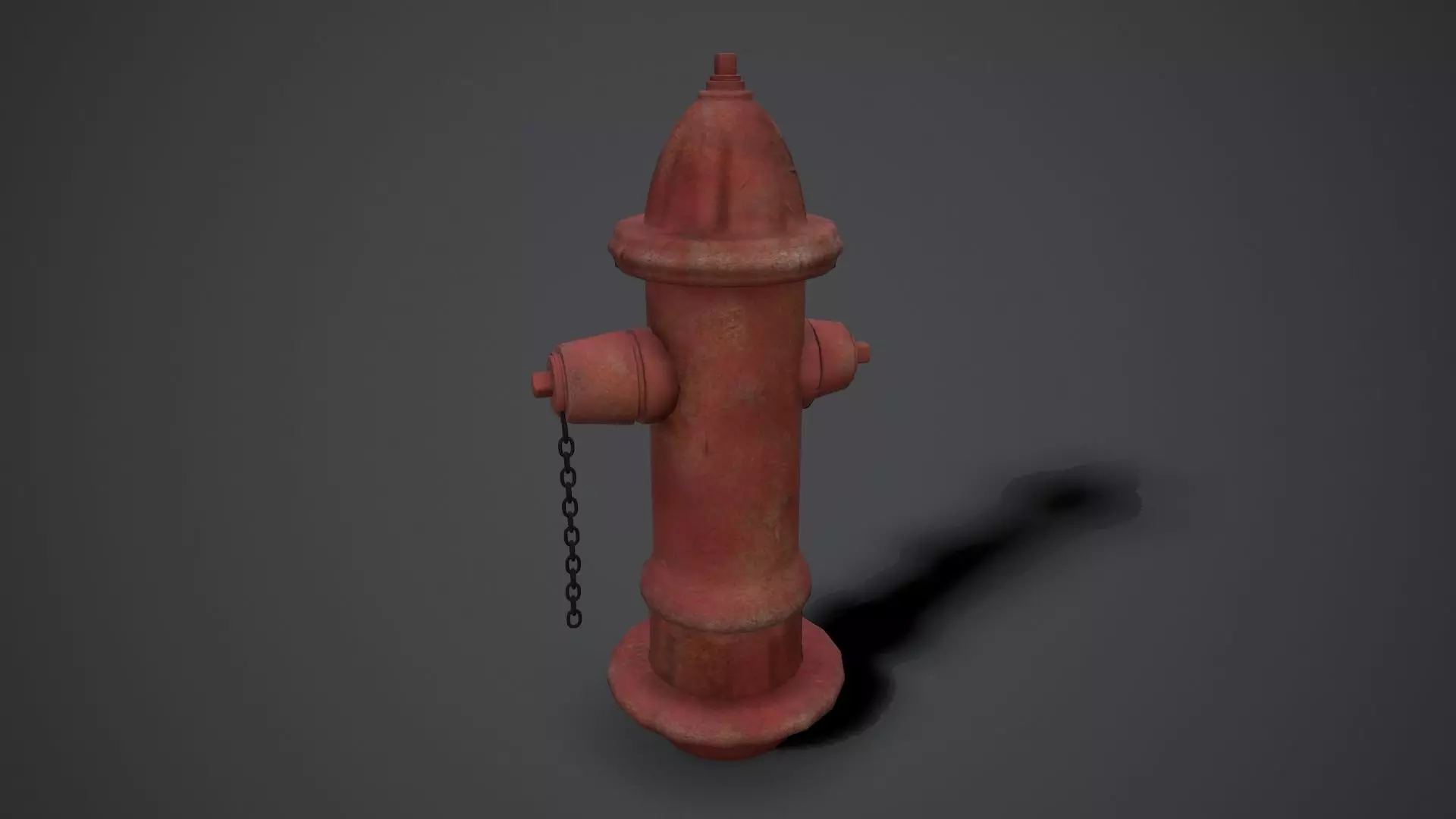 Street Hydrant Low-poly 3D model_0