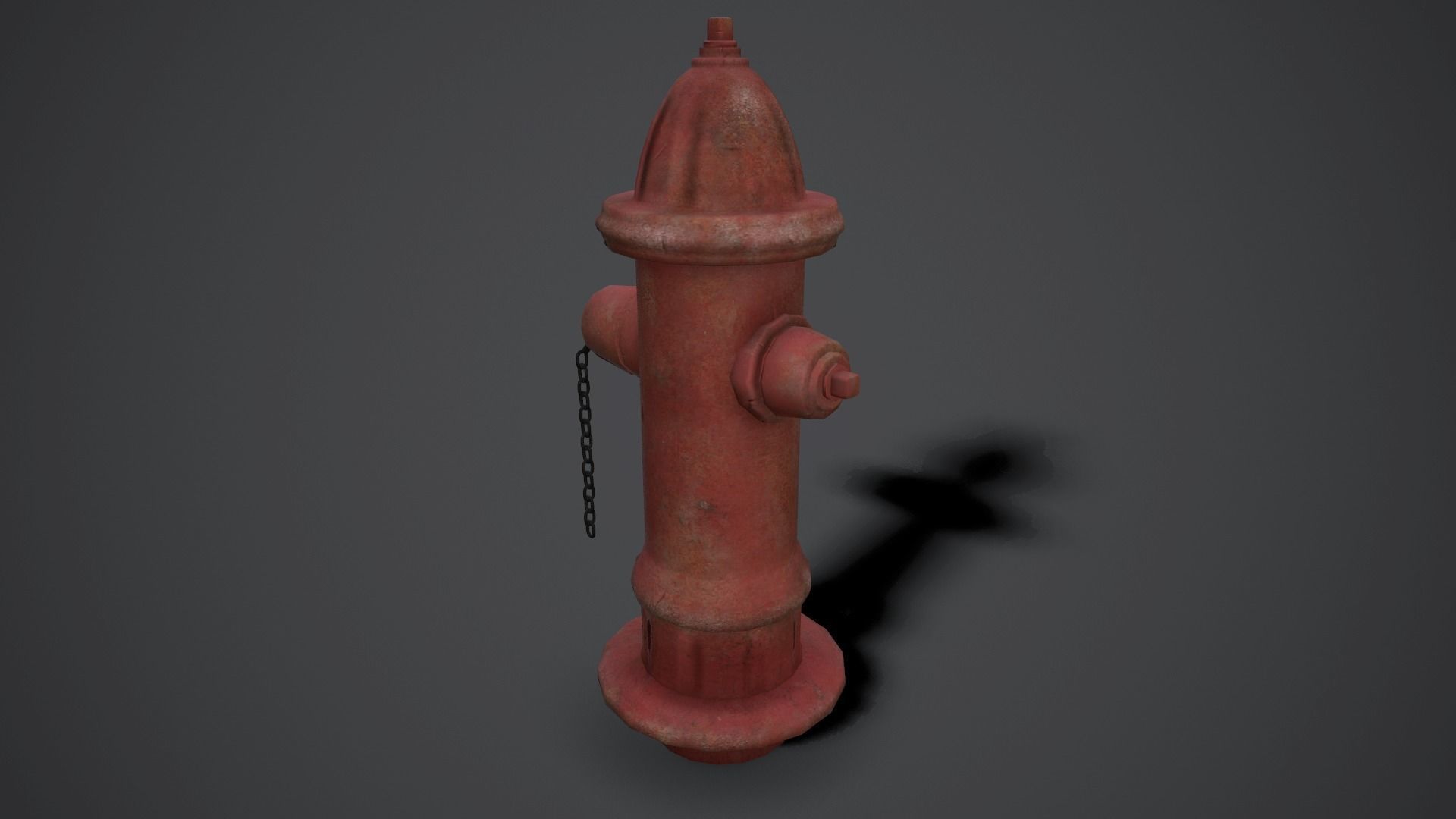 Street Hydrant Low-poly 3D model_1