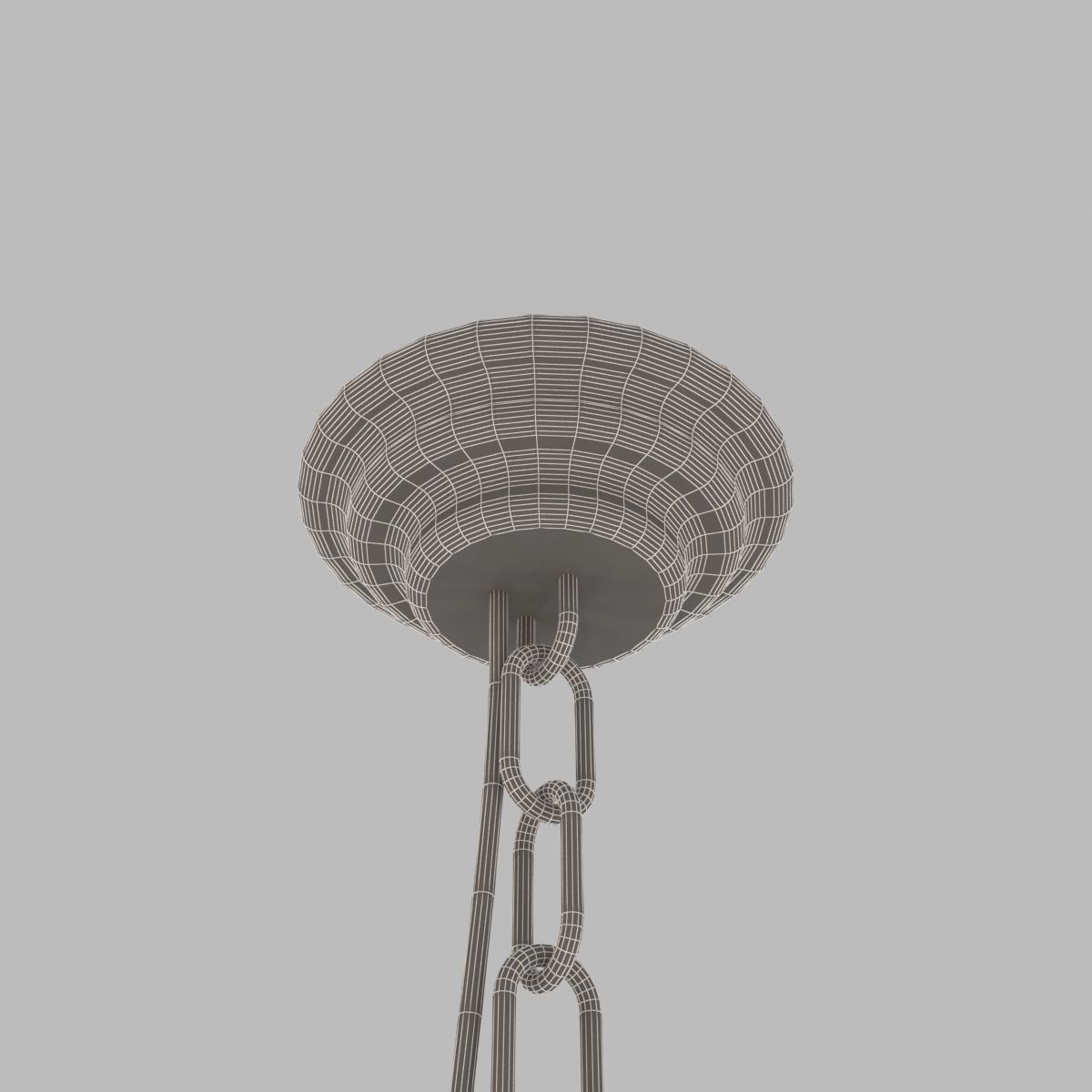 Classic Iron Chandelier 3D model_3