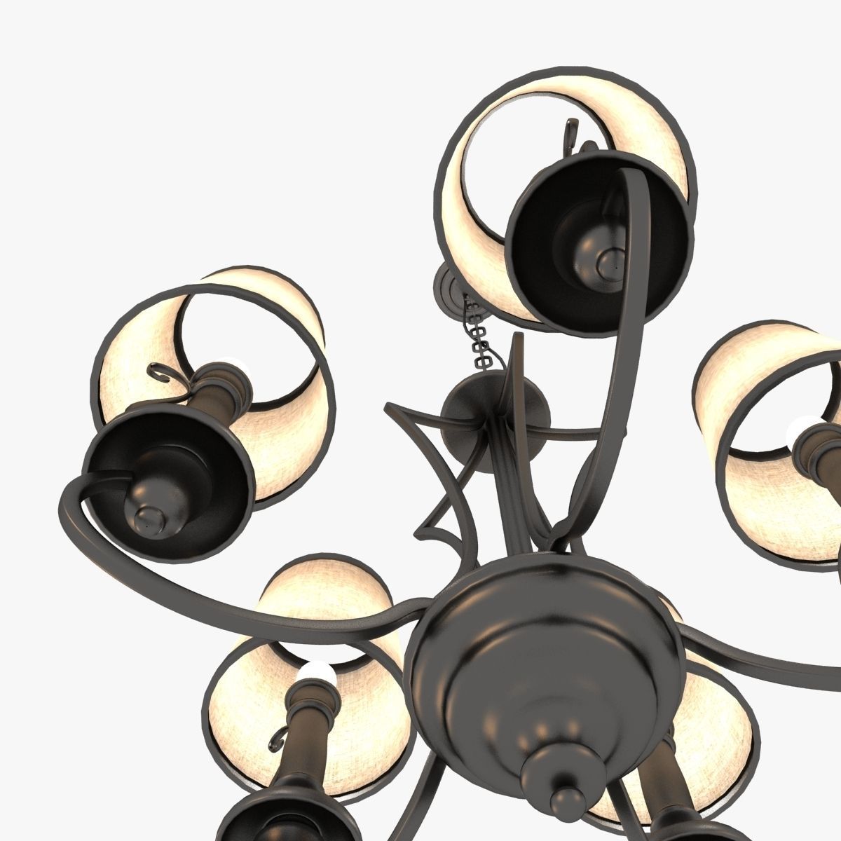 Classic Iron Chandelier 3D model_8