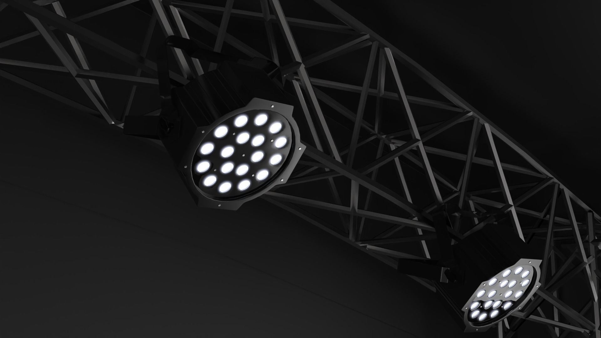 Music Stage Platform with Stairs 3D model_1