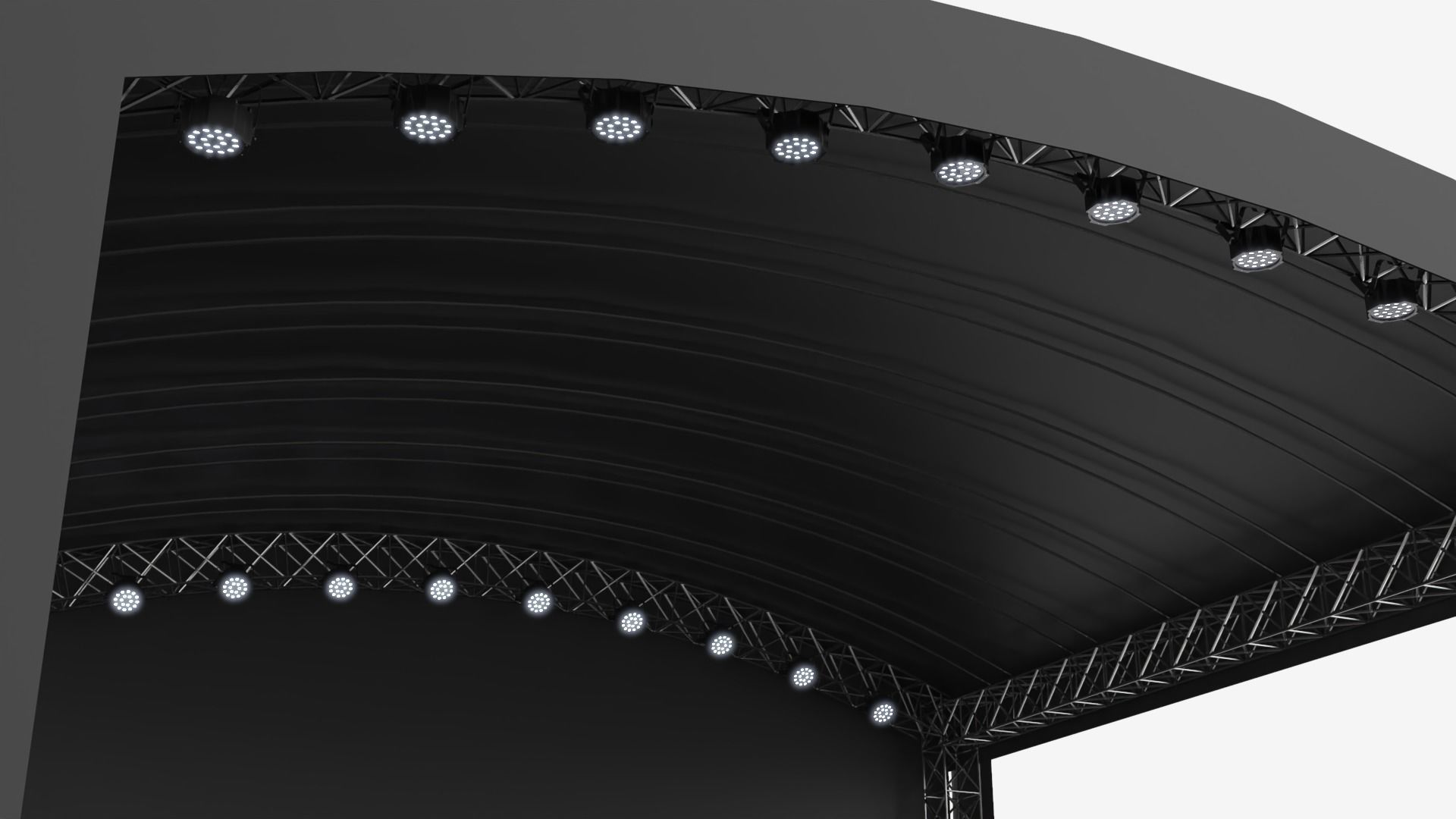 Music Stage Platform with Stairs 3D model_7