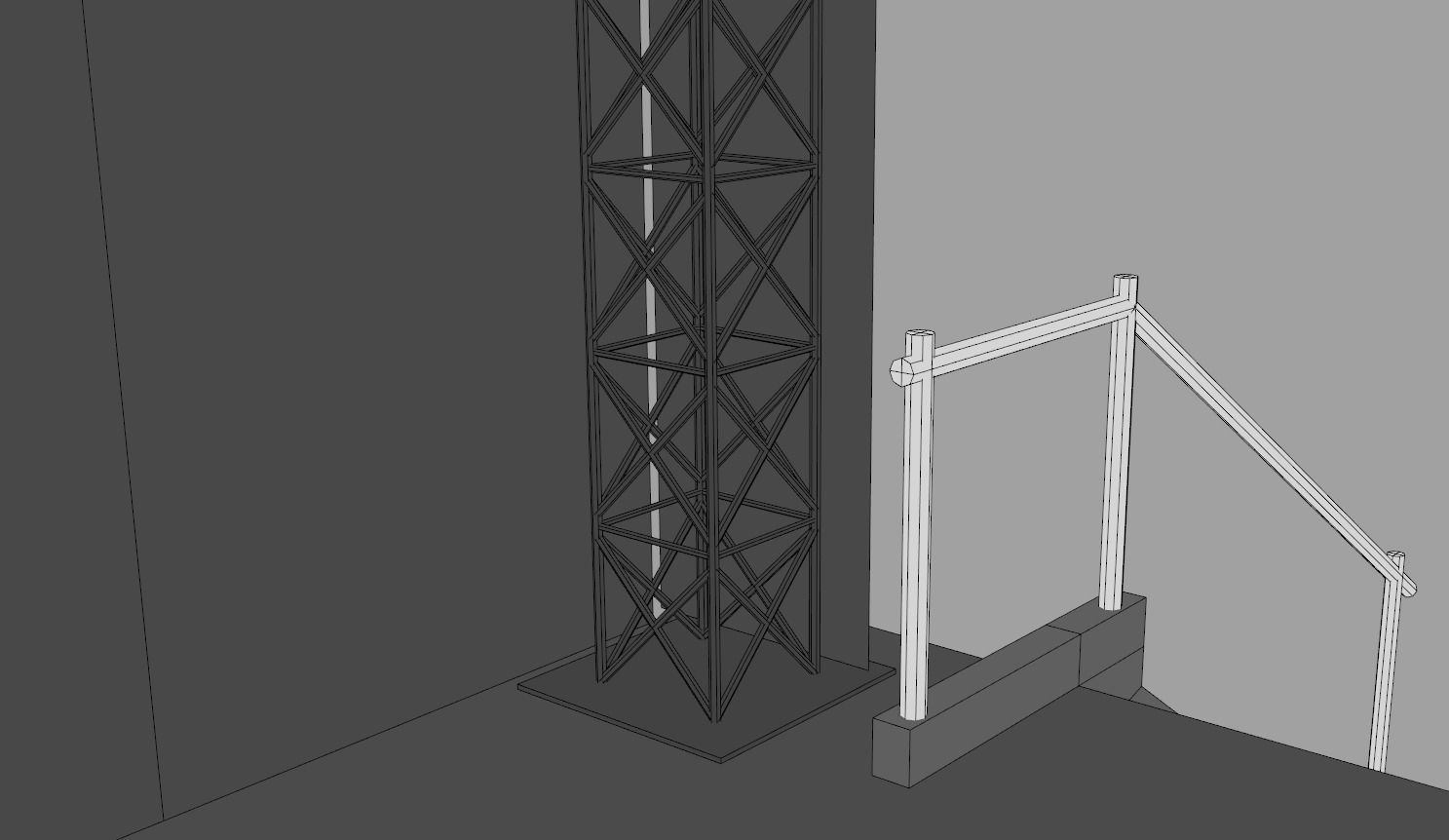 Music Stage Platform with Stairs 3D model_12