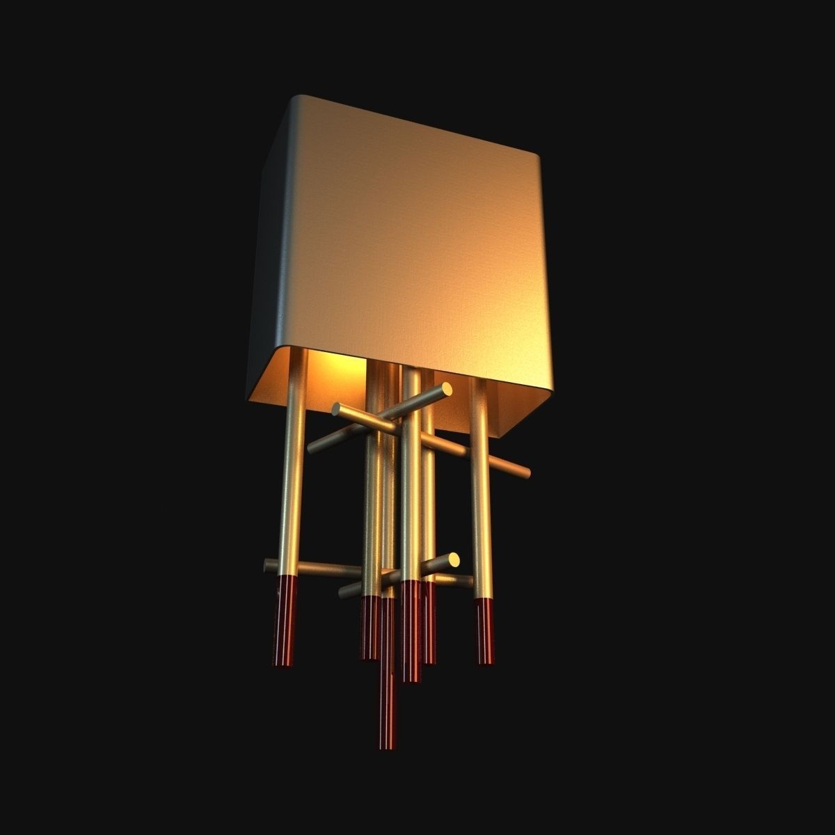 Modern Wall Light 3D model_1