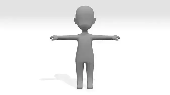 Low Poly Character Base Mesh  Low-poly 3D model