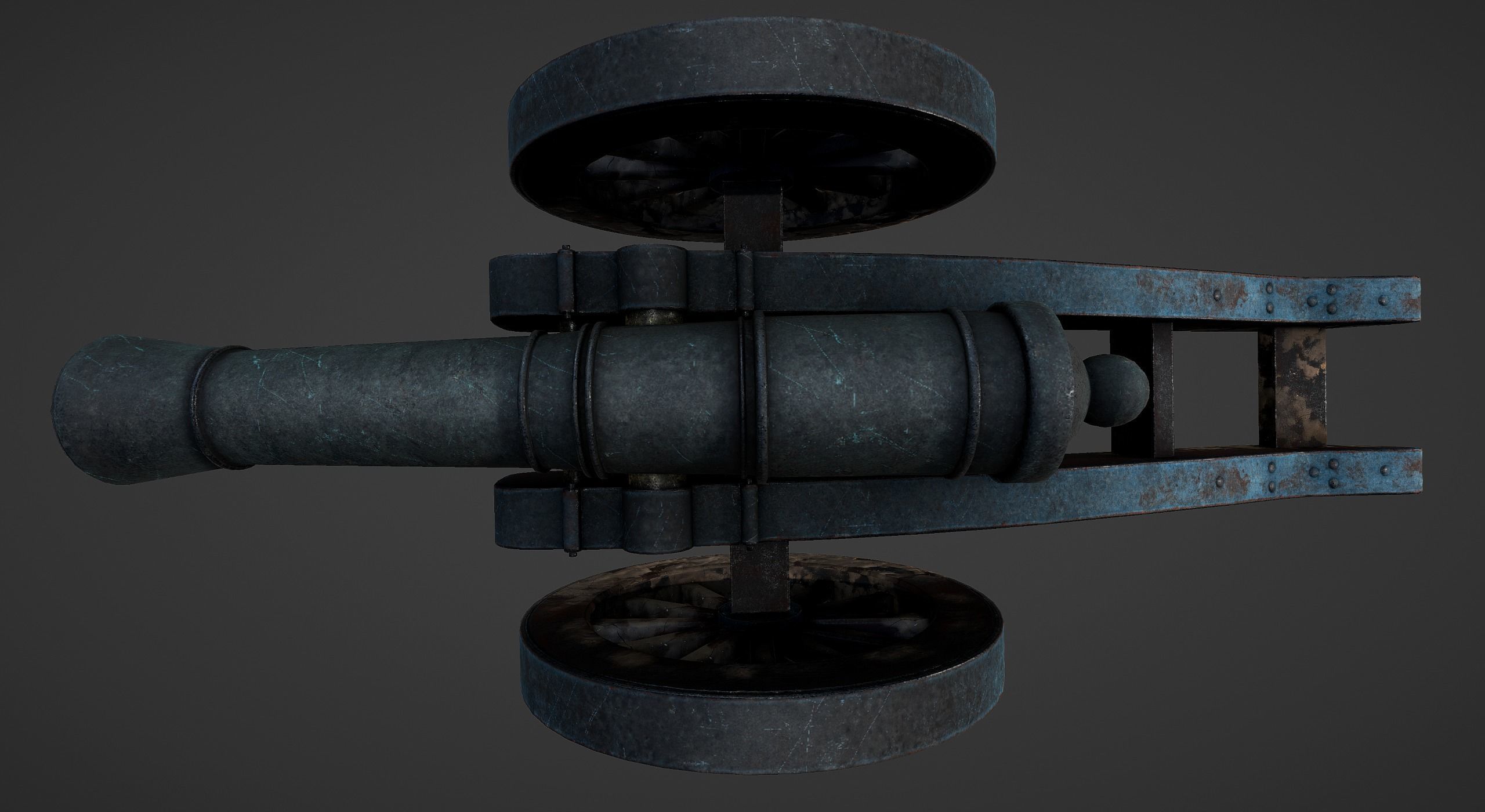 Cannon - Low Poly old Low-poly 3D model_65