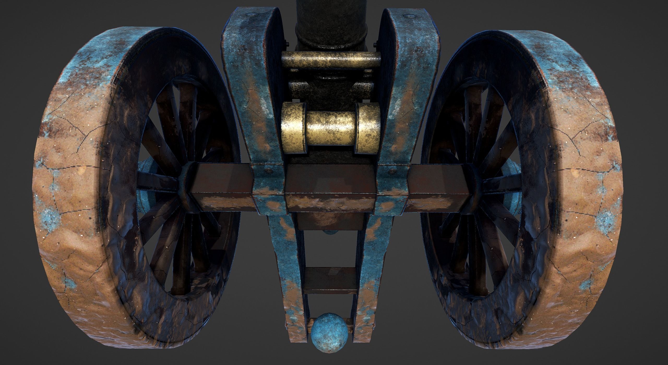 Cannon - Low Poly old Low-poly 3D model_51