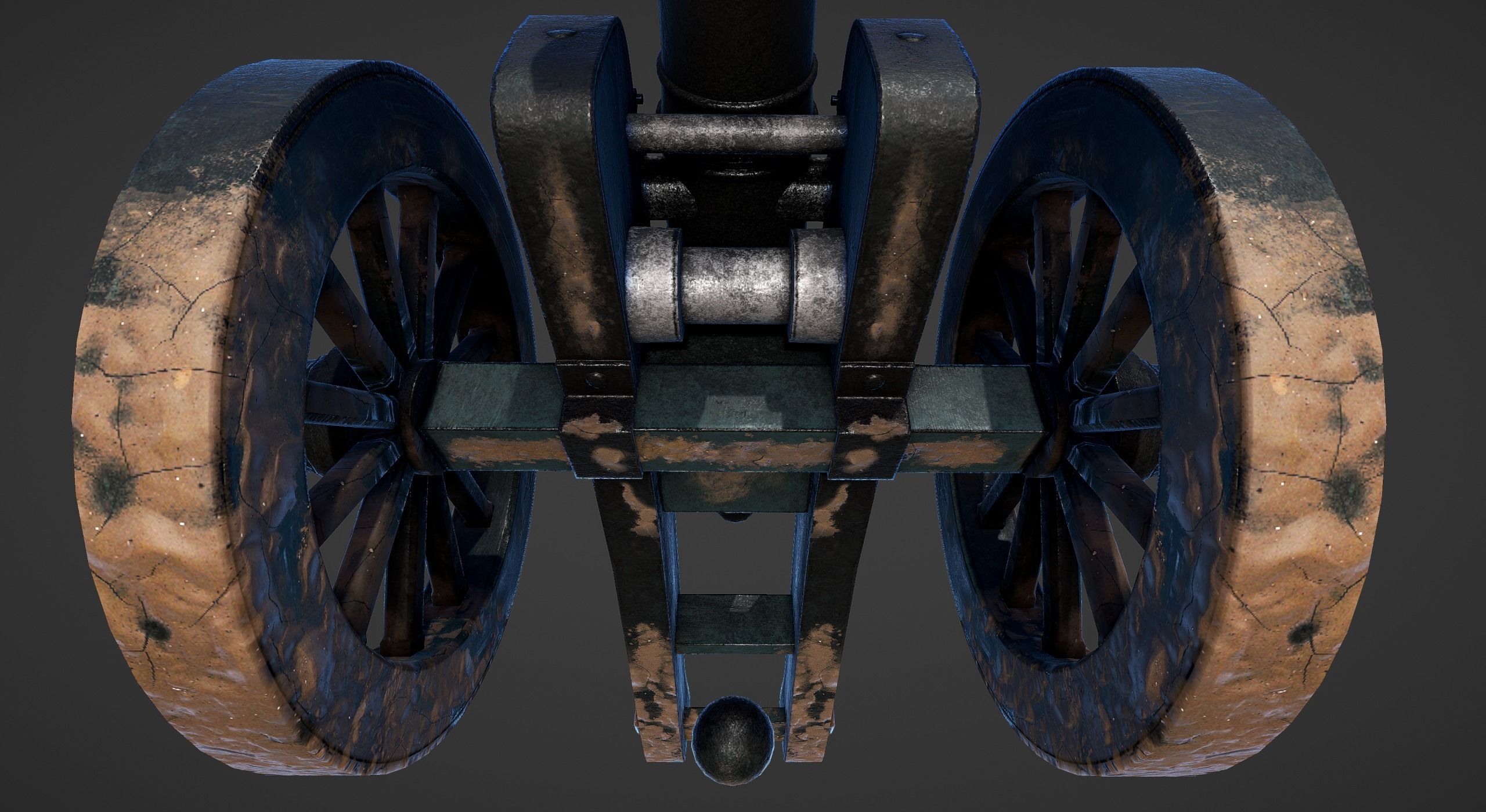 Cannon - Low Poly old Low-poly 3D model_24