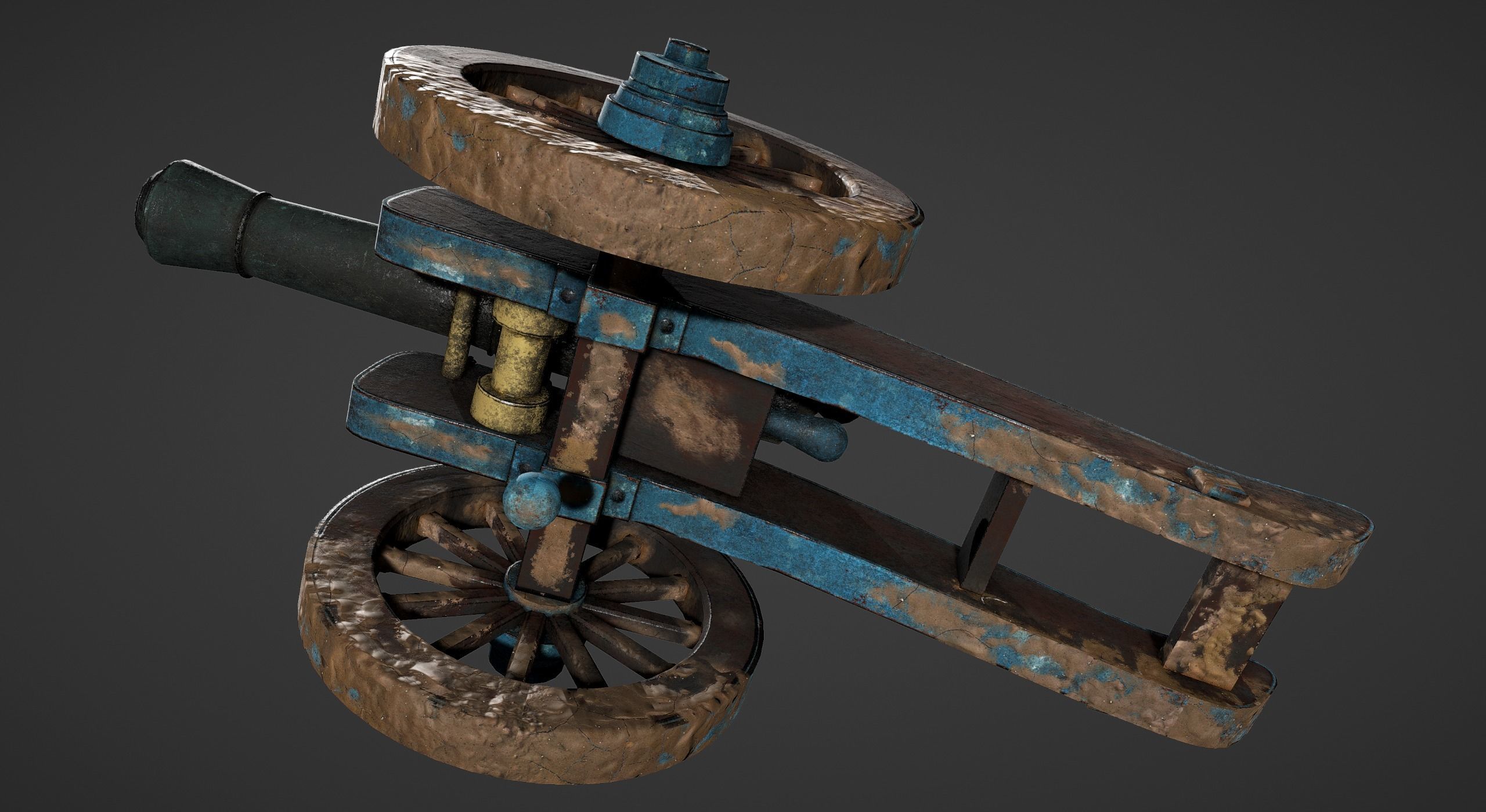 Cannon - Low Poly old Low-poly 3D model_66