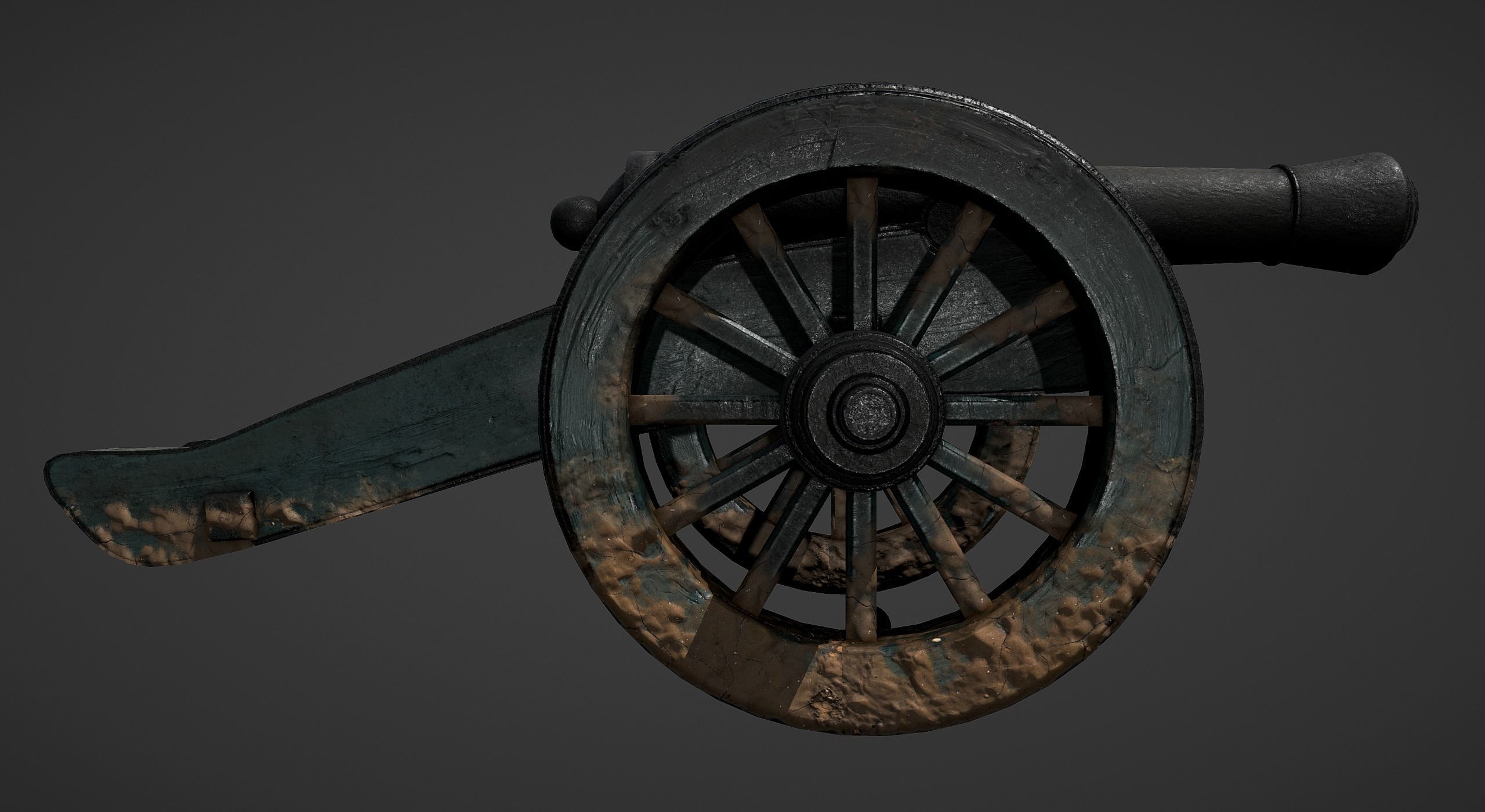 Cannon - Low Poly old Low-poly 3D model_64