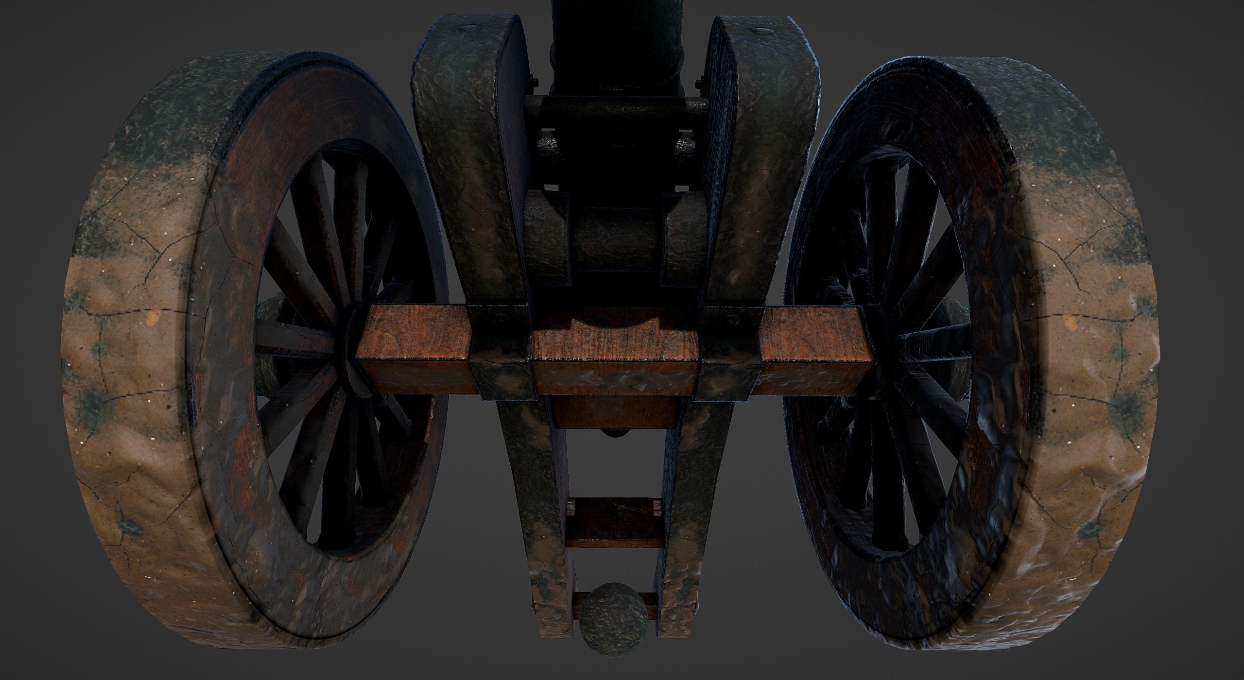 Cannon - Low Poly old Low-poly 3D model_11