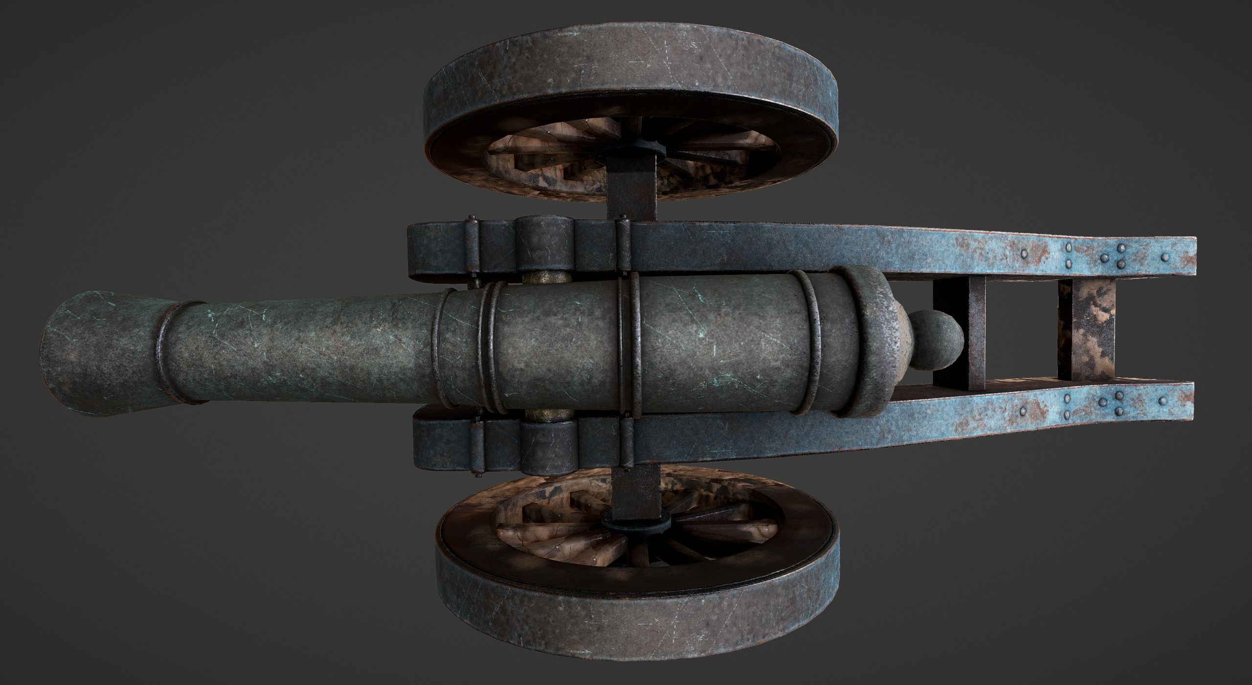 Cannon - Low Poly old Low-poly 3D model_44