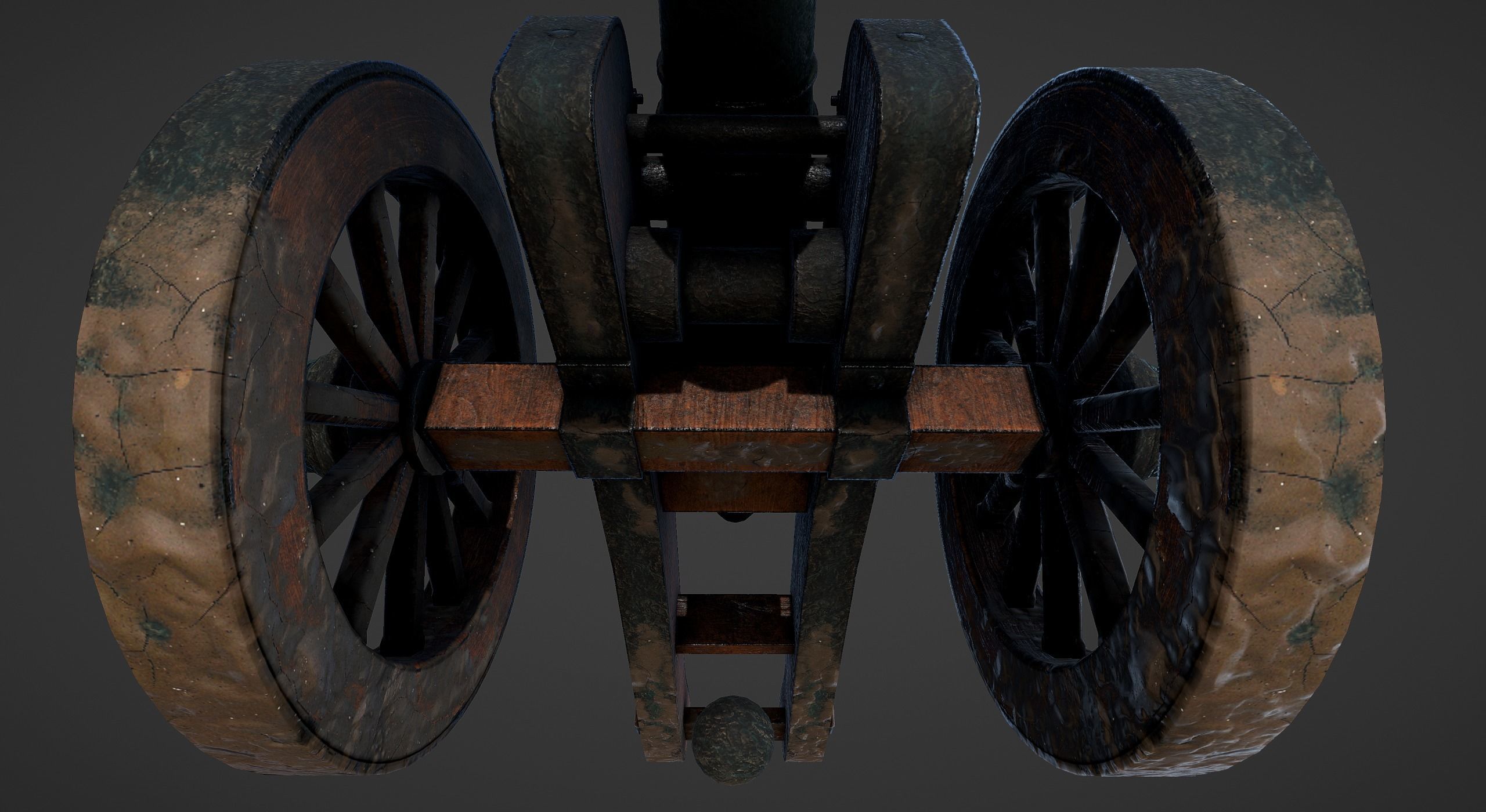 Cannon - Low Poly old Low-poly 3D model_43