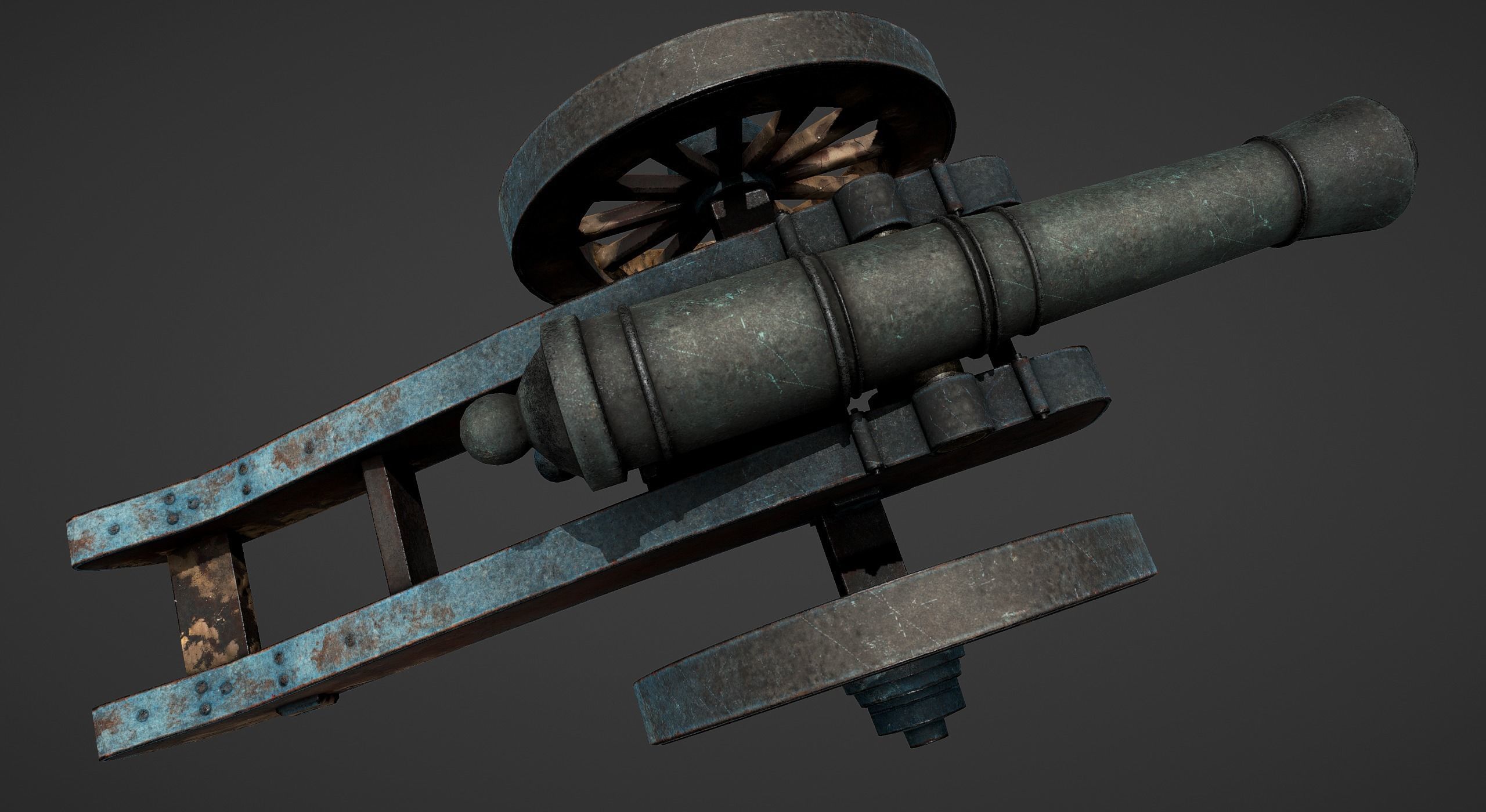 Cannon - Low Poly old Low-poly 3D model_58