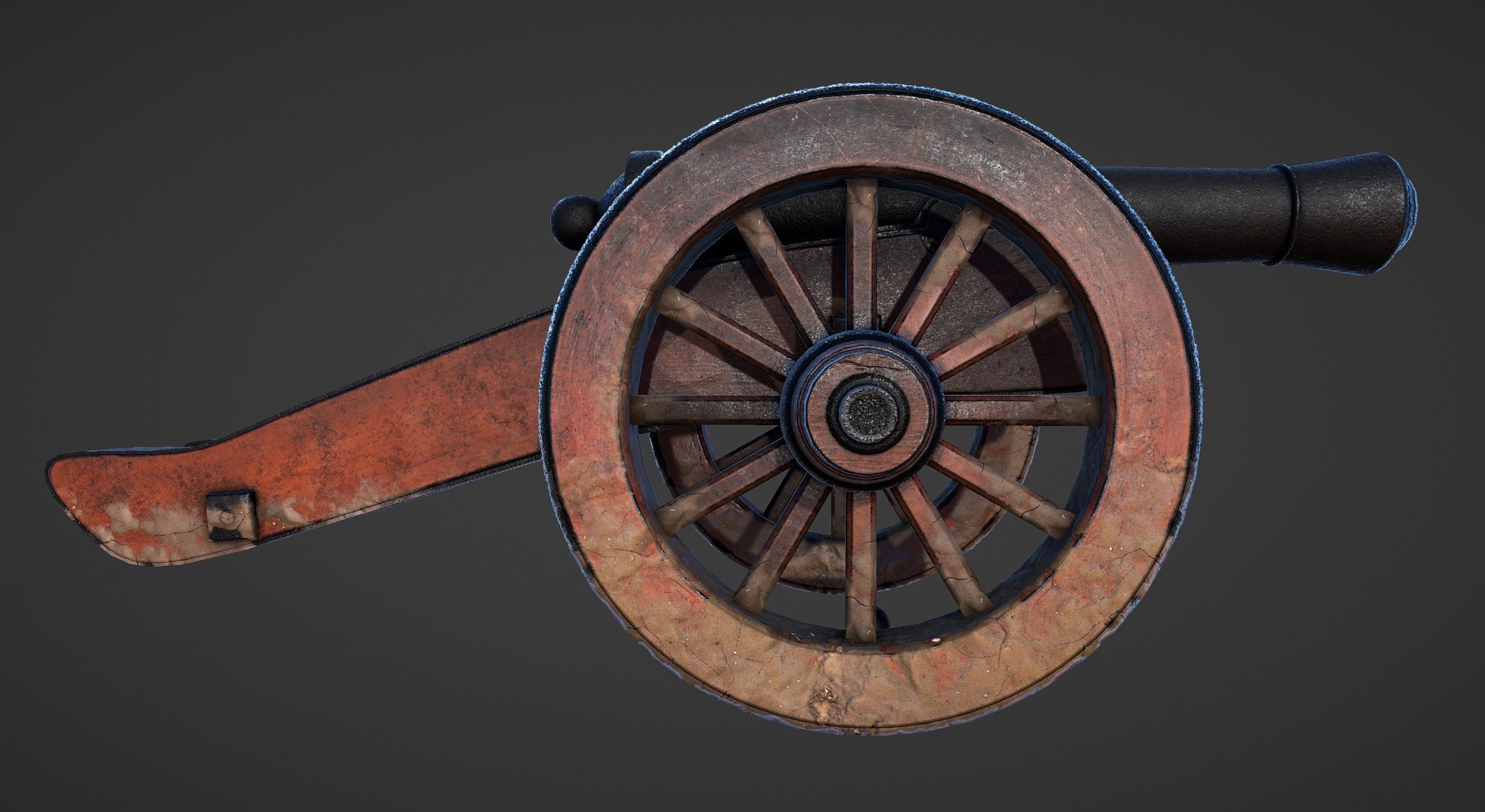 Cannon - Low Poly old Low-poly 3D model_69