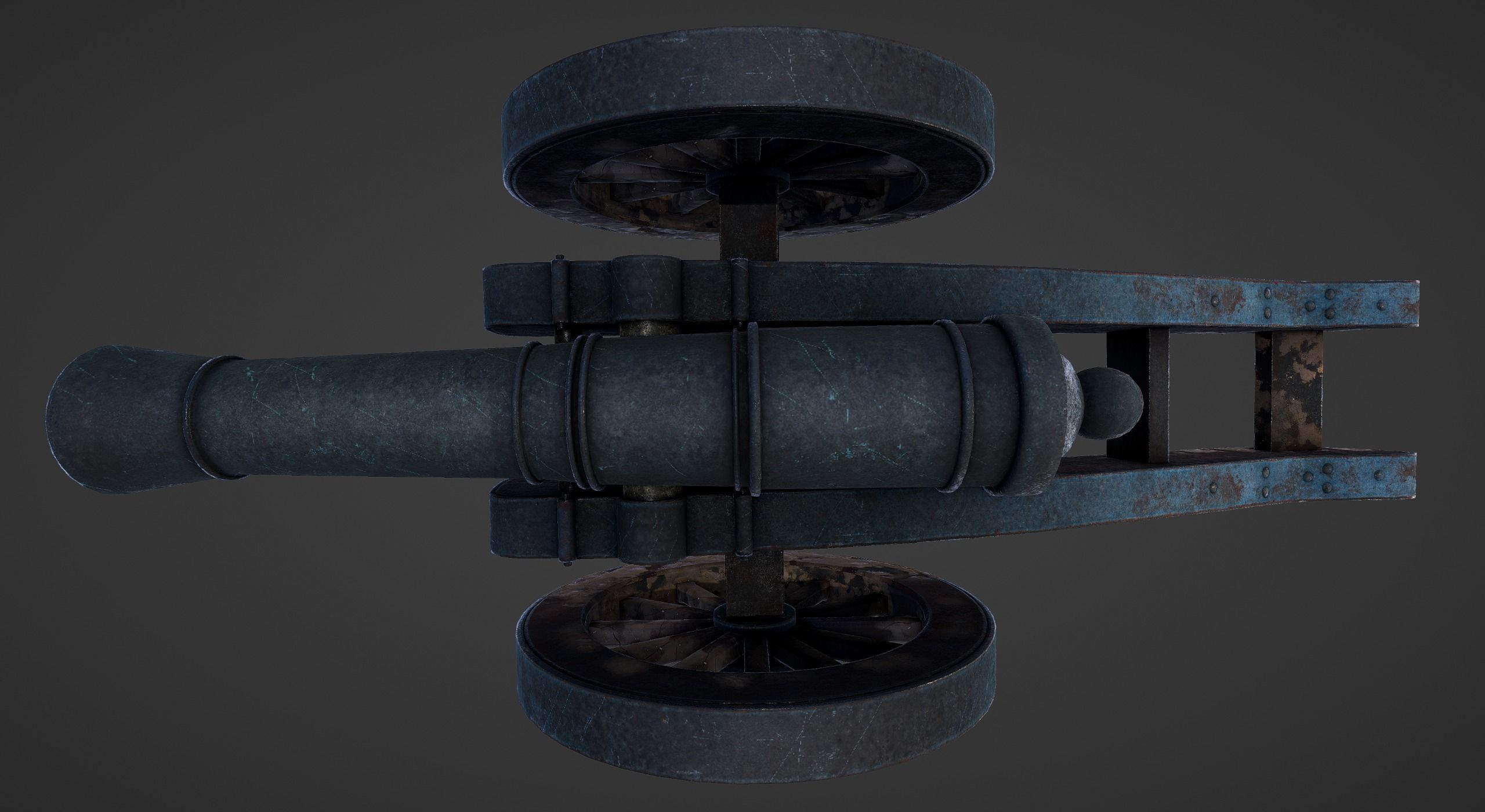 Cannon - Low Poly old Low-poly 3D model_62