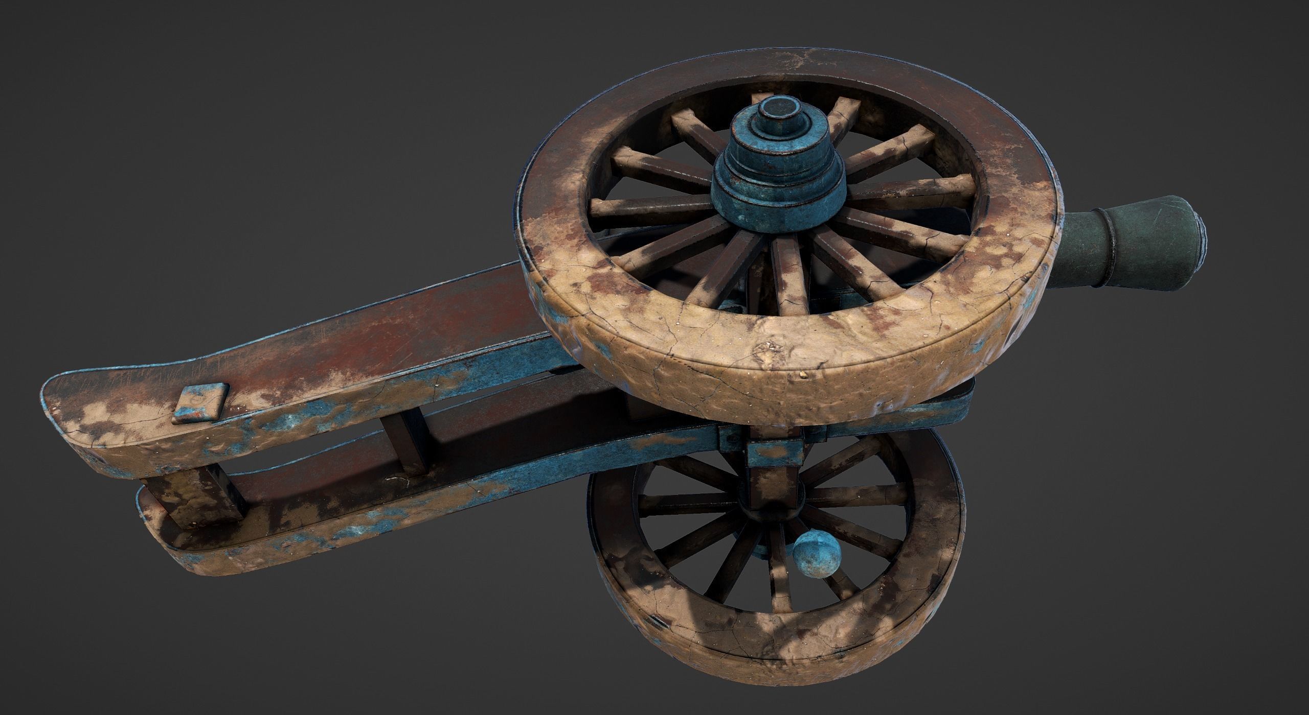 Cannon - Low Poly old Low-poly 3D model_48