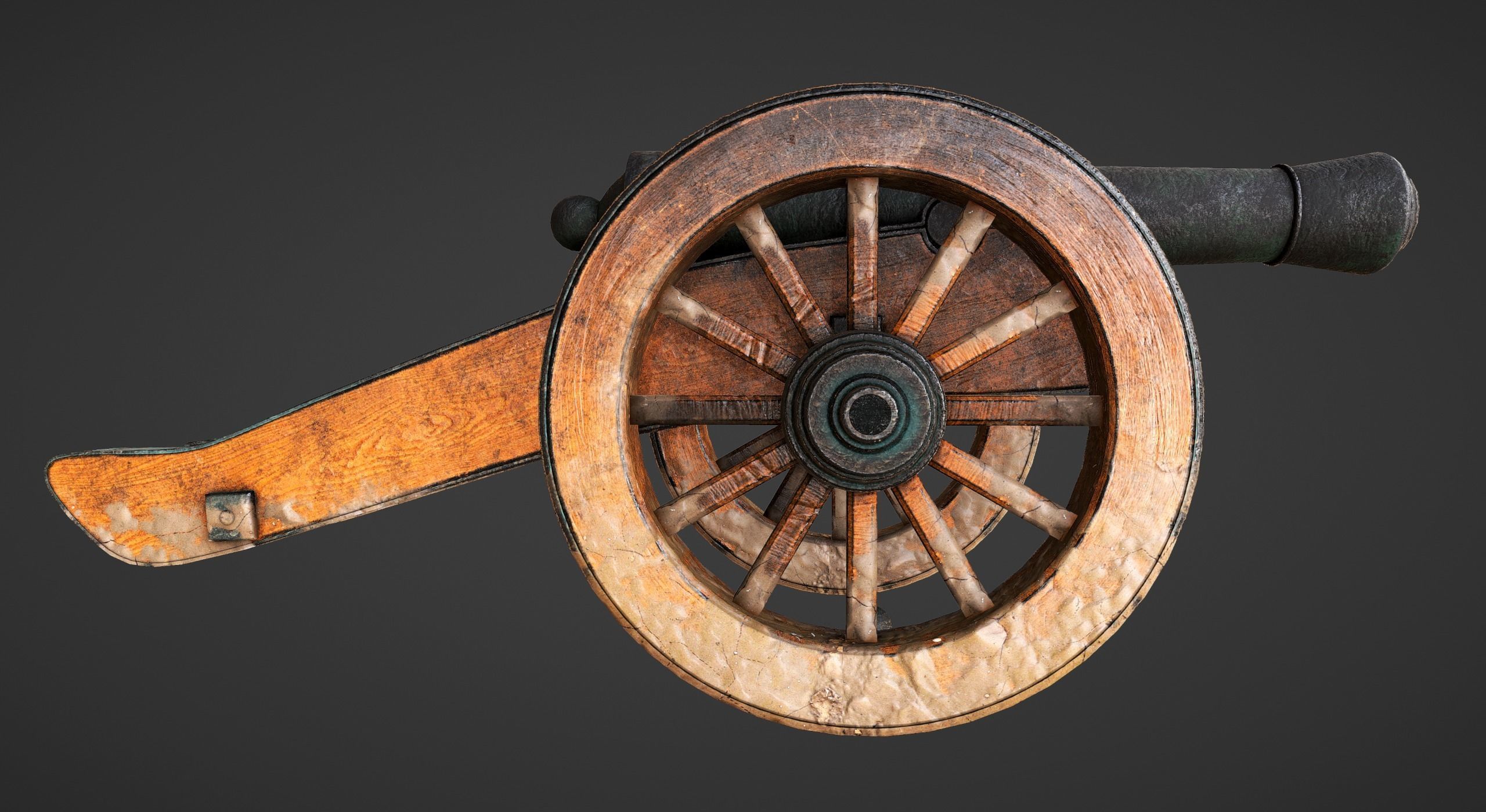 Cannon - Low Poly old Low-poly 3D model_56