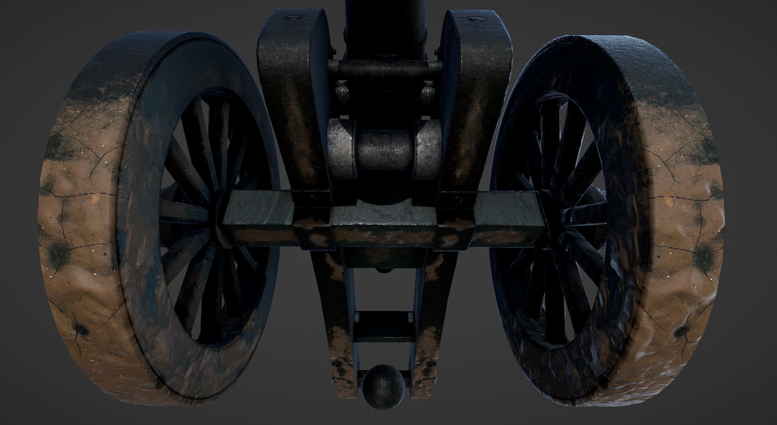 Cannon - Low Poly old Low-poly 3D model_63