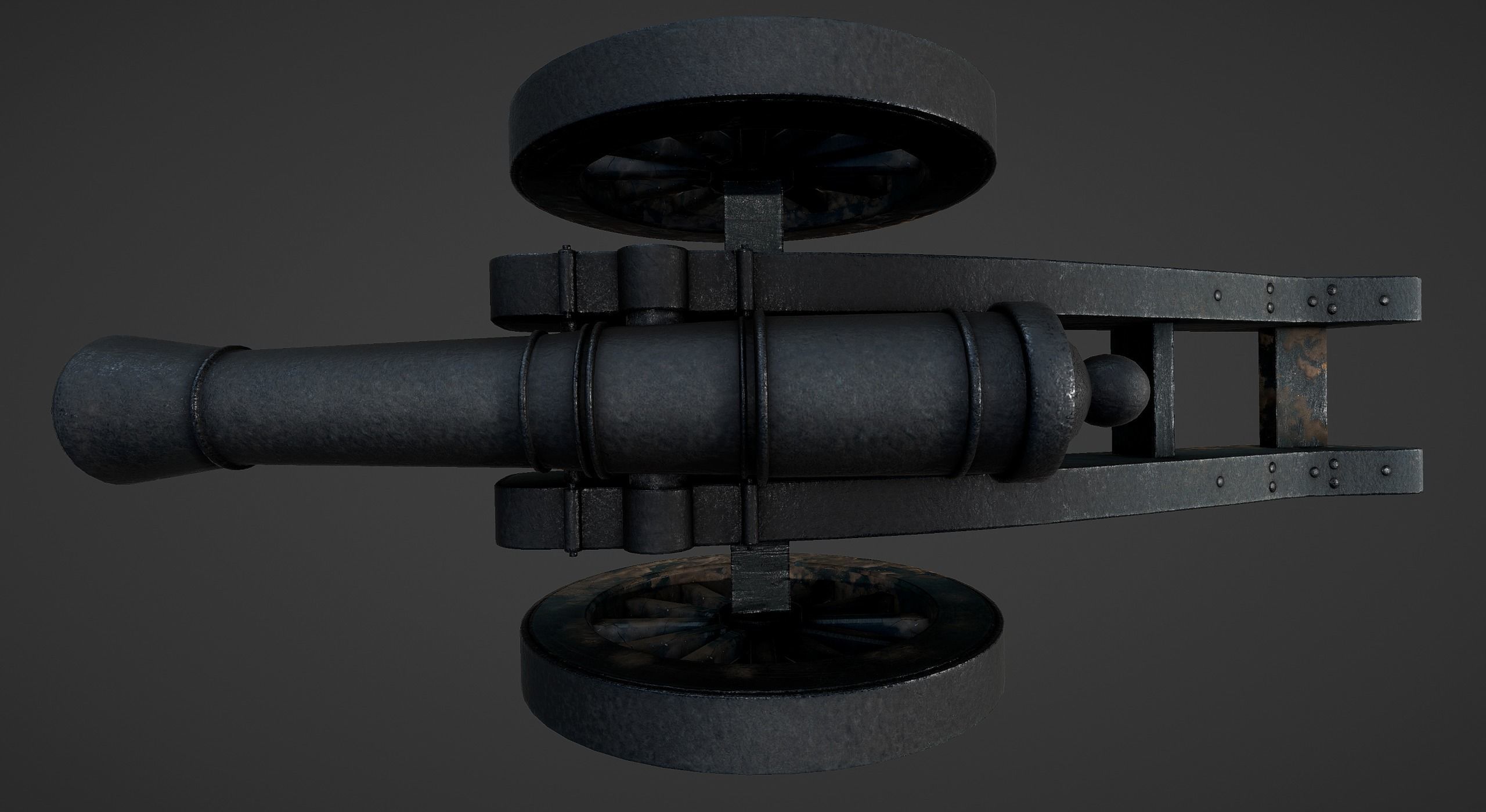 Cannon - Low Poly old Low-poly 3D model_25
