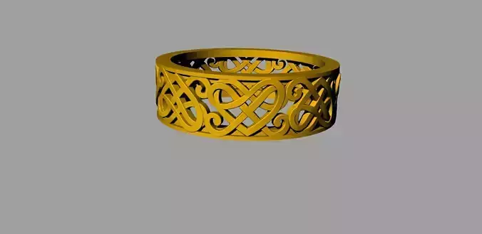 Ring 4 gold with intricate design