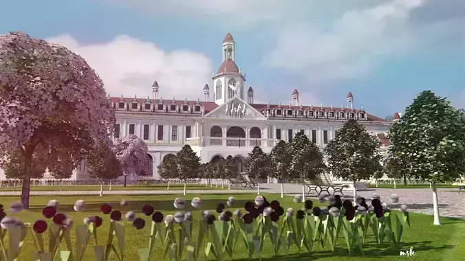 Palace building 3D model