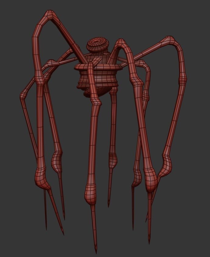 Spider Sculpture 3D model_3