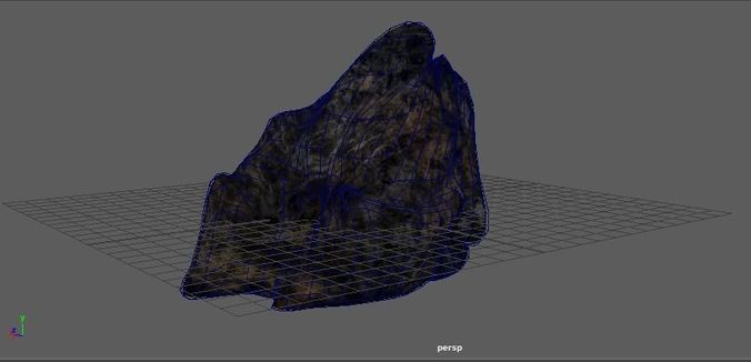 Mountain rock Low-poly 3D model