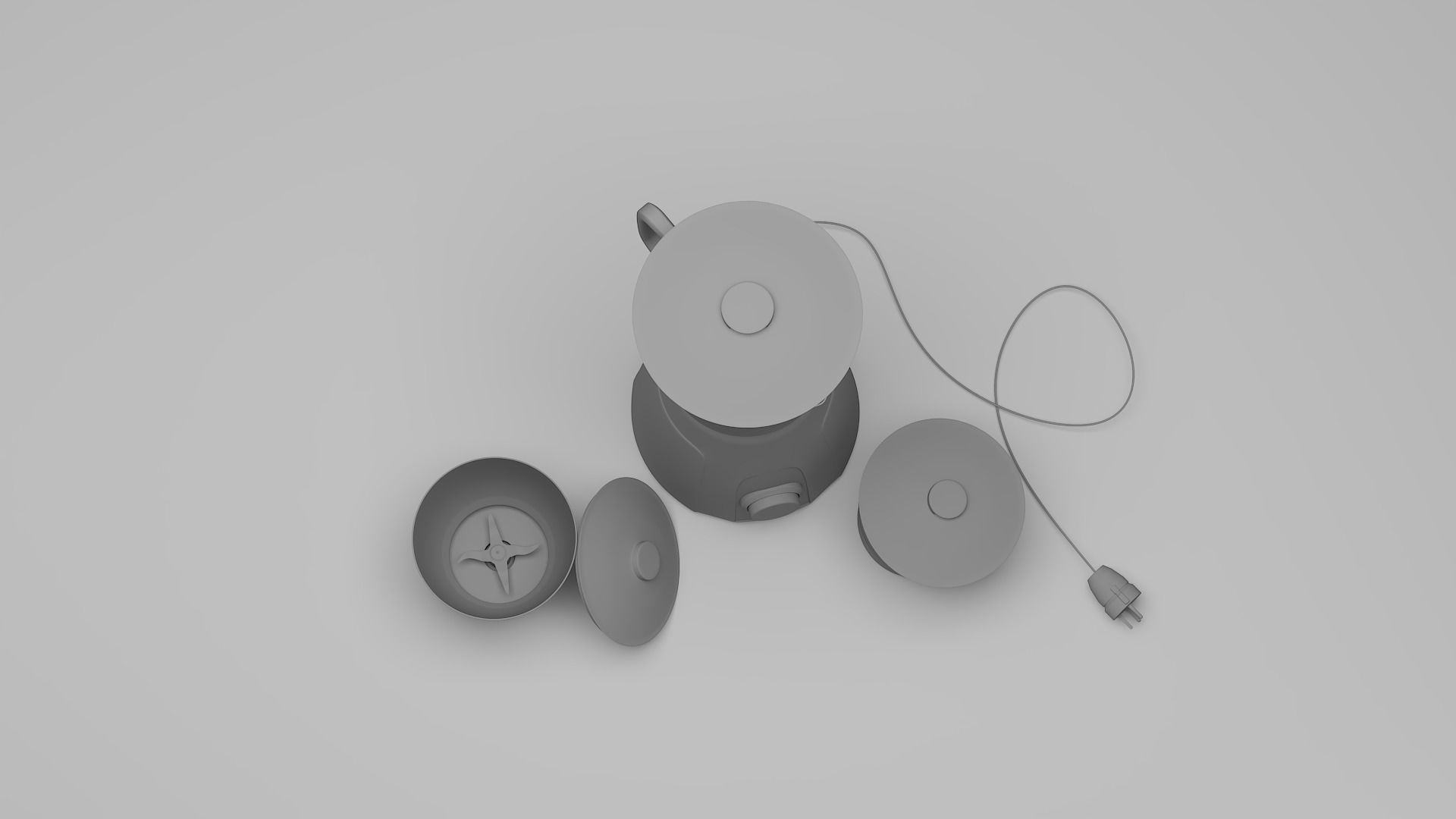 Electronics blender 3D model_3