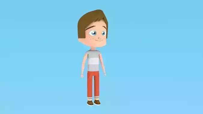 Cute Boy 3D Model