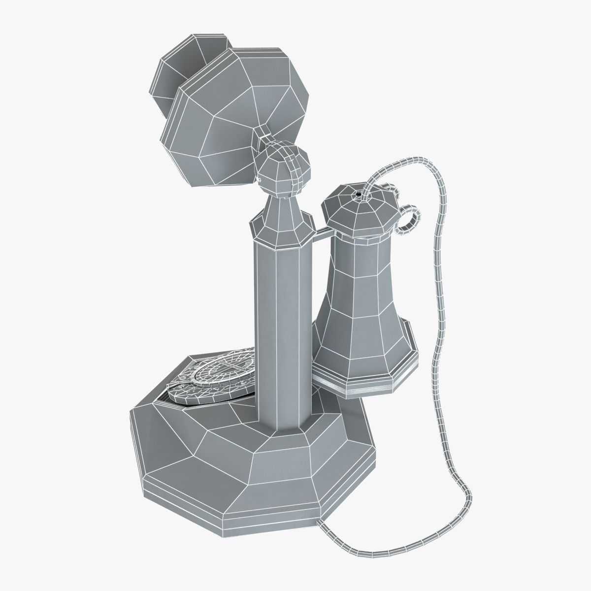 Crosley Old Candlestick Phone 3D model CGTrader