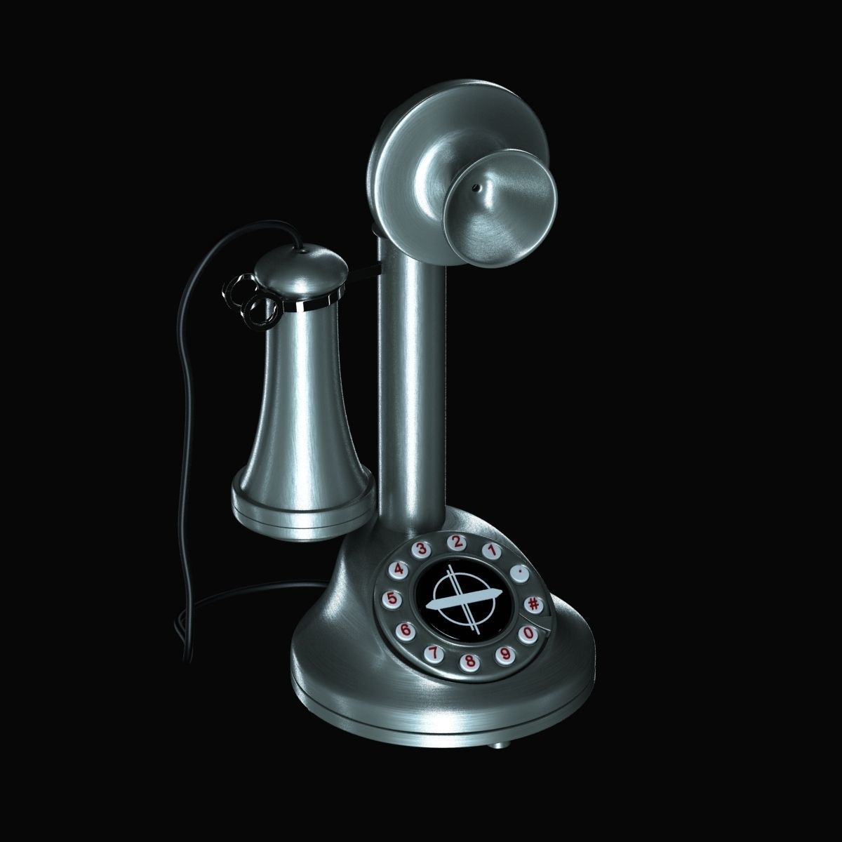 Crosley Old Candlestick Phone 3D model