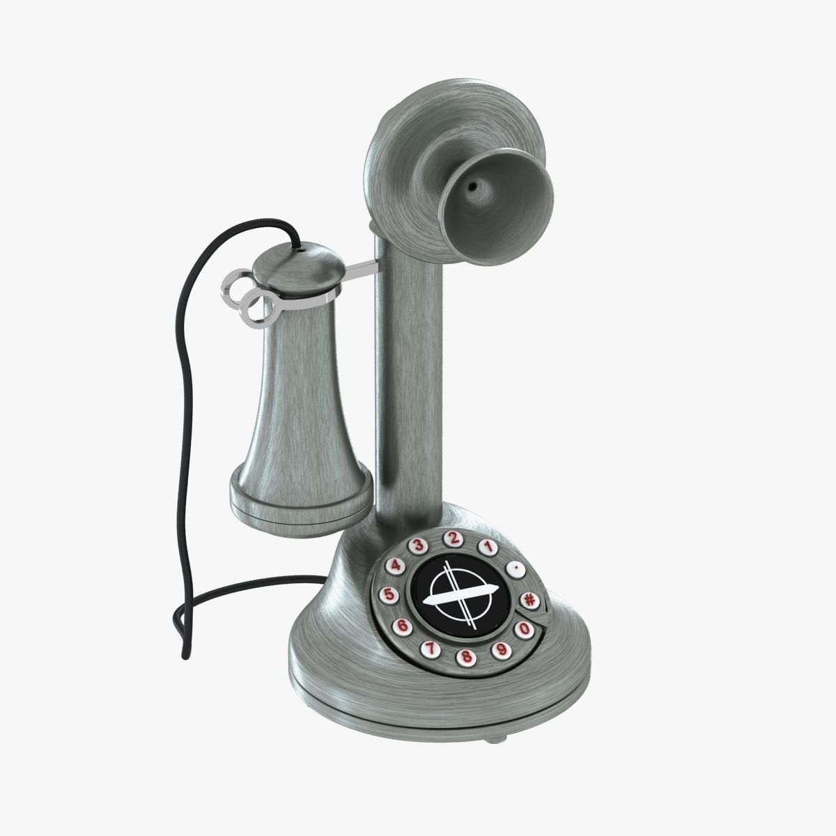 Crosley Old Candlestick Phone 3D model CGTrader