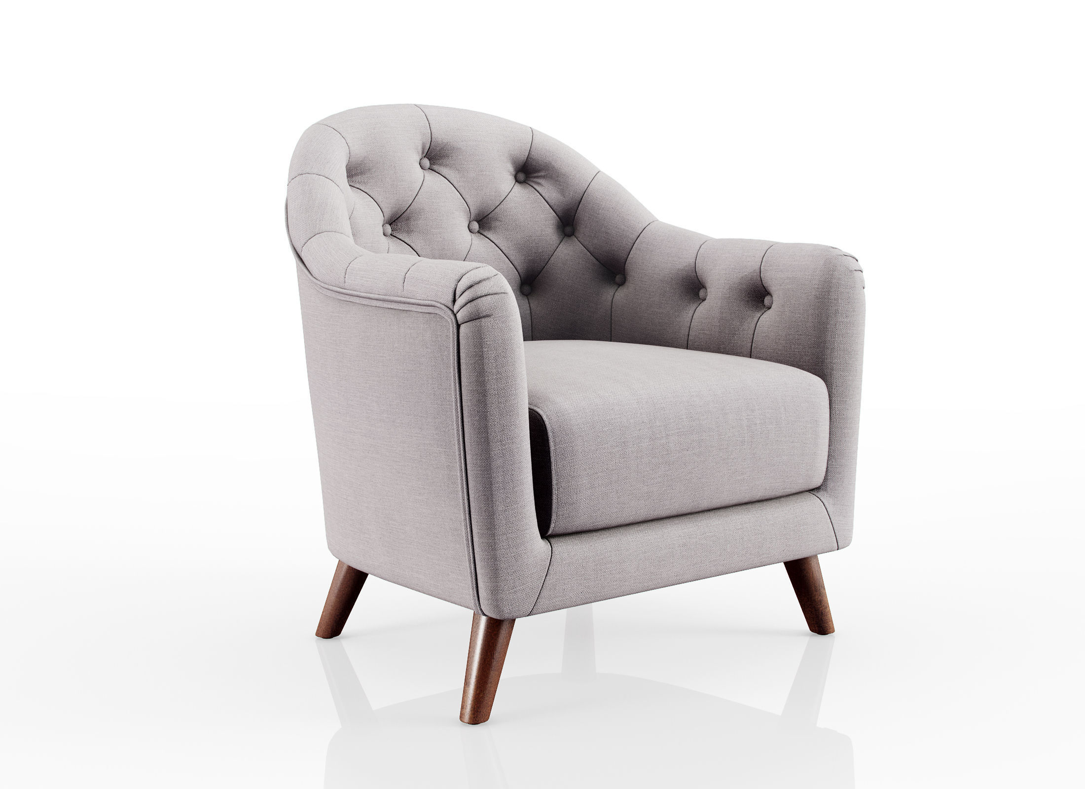 armchair Lotus 3D model_3