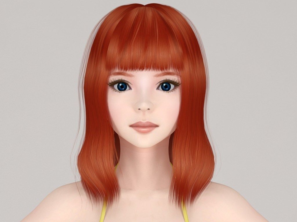 T pose rigged model of Olivia with various outfit  3D model_2
