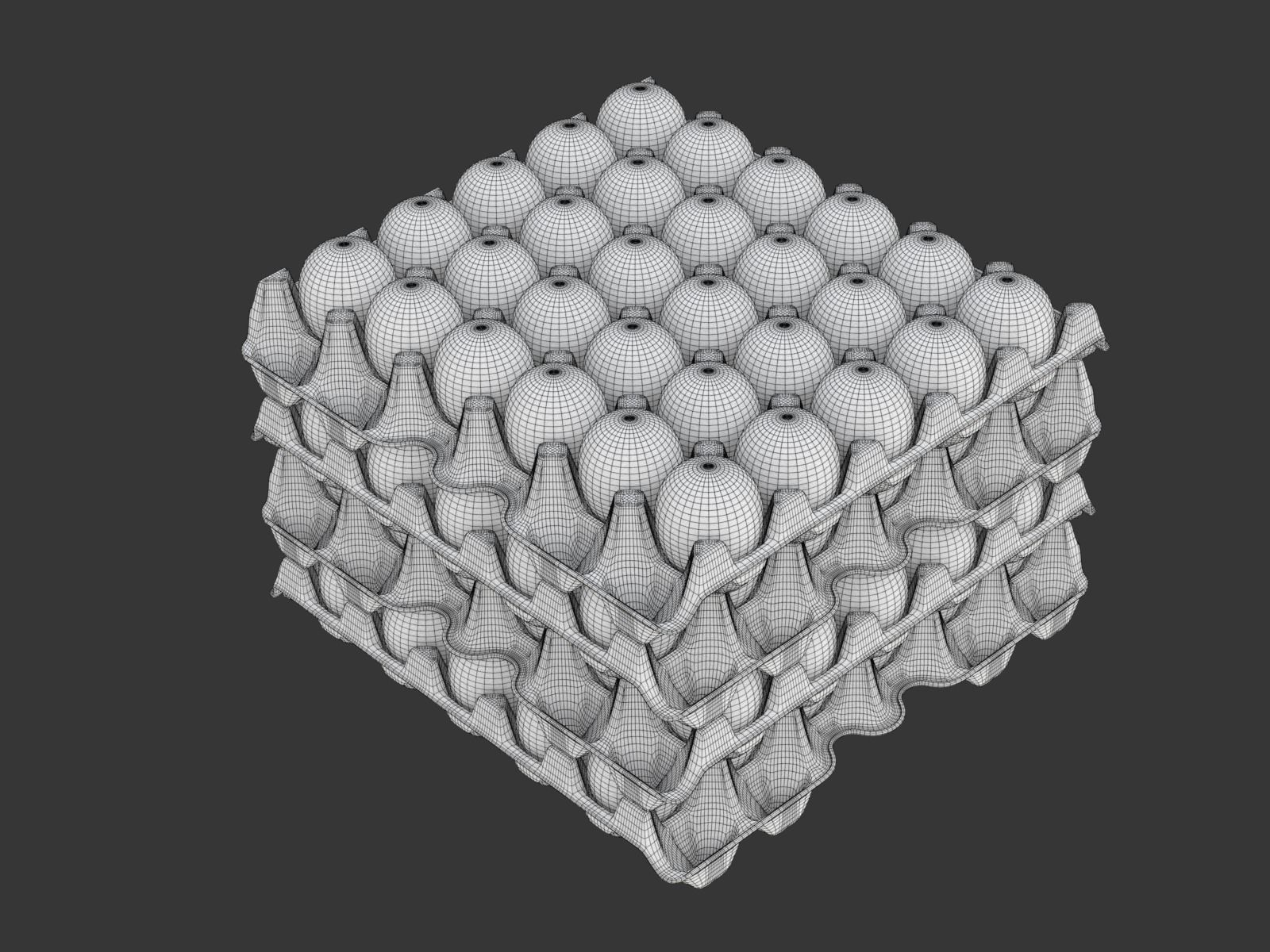Eggs in a carton package 3D model_28