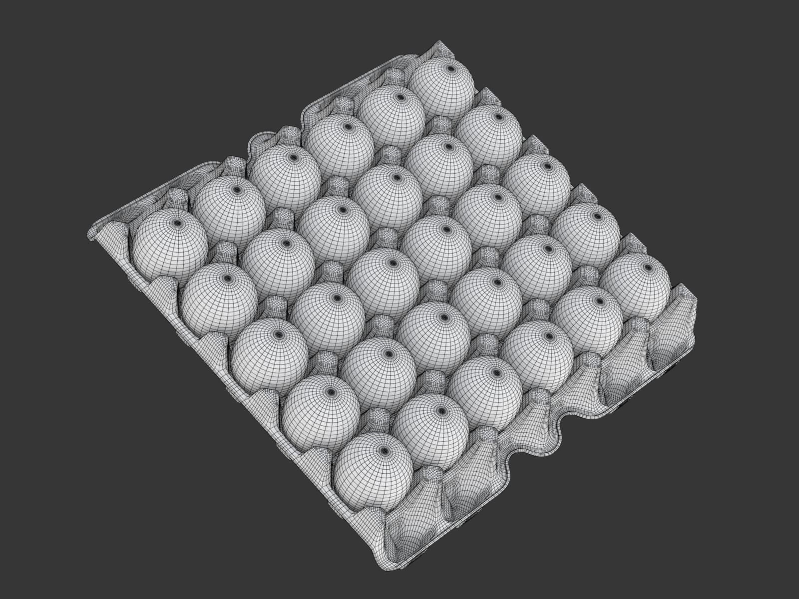 Eggs in a carton package 3D model_26